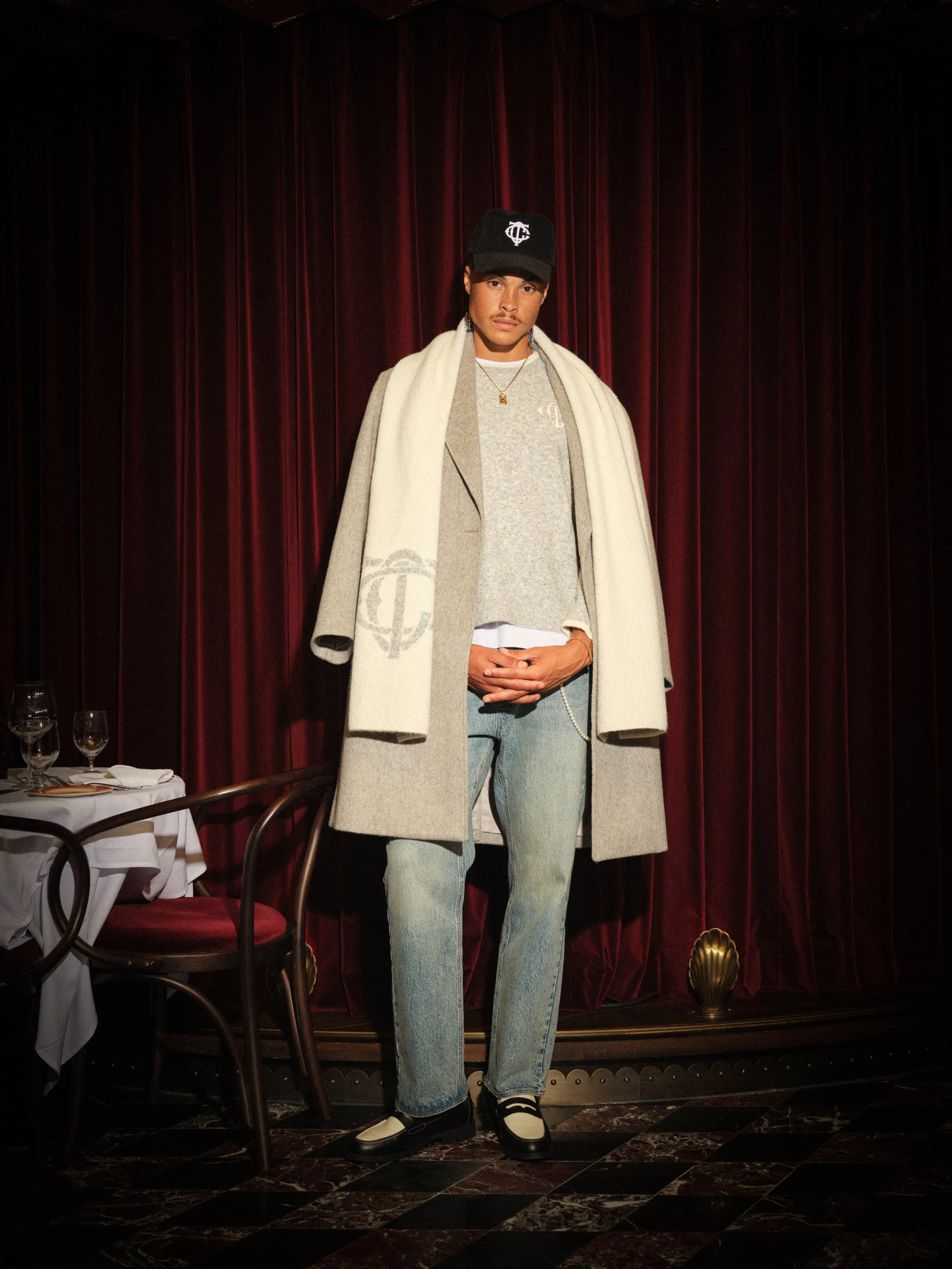 MONOGRAM SCARF - OFF WHITE sold by The Couture Club product image thumbnail 2