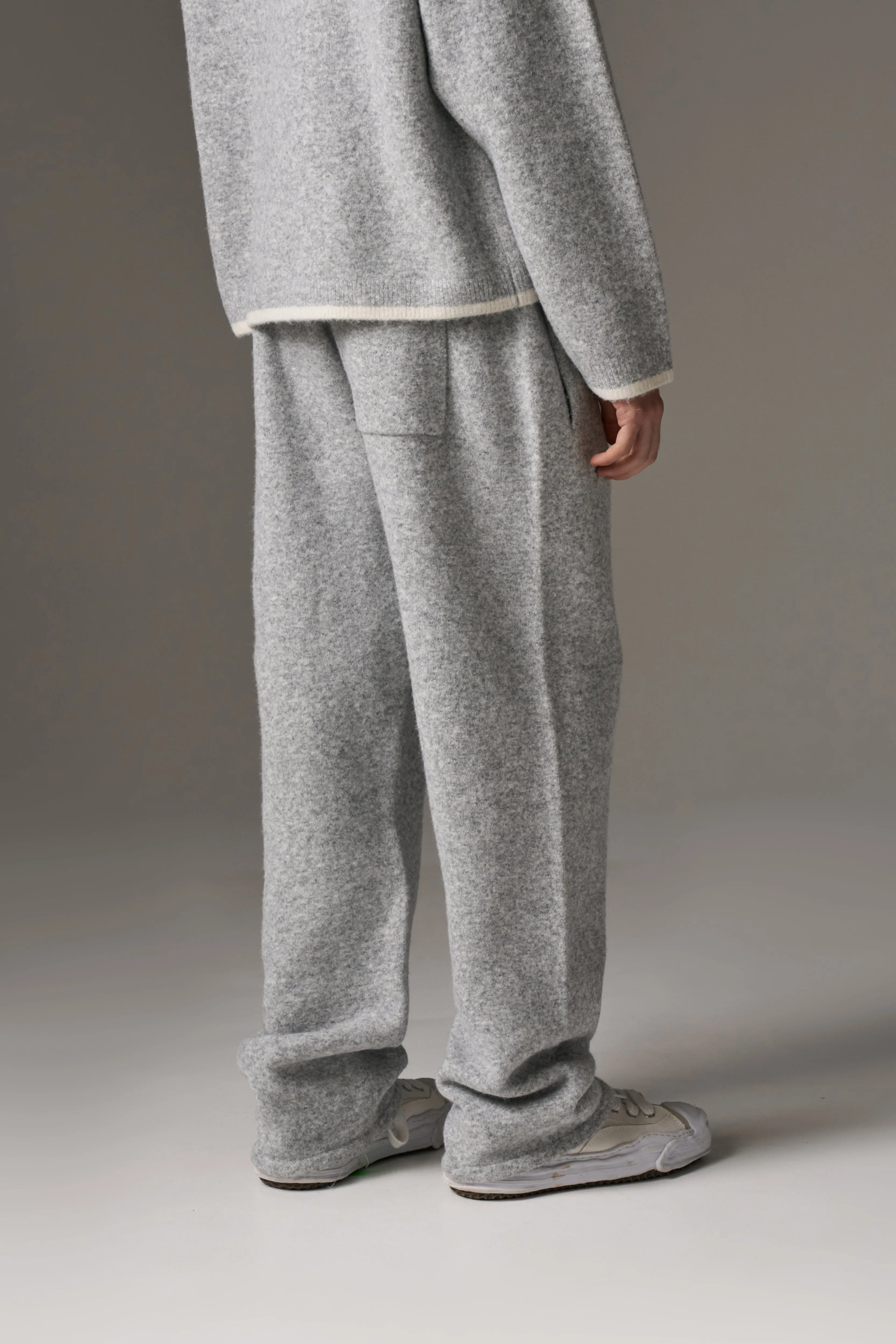 MONOGRAM KNITTED JOGGERS - GREY sold by The Couture Club product image thumbnail 5