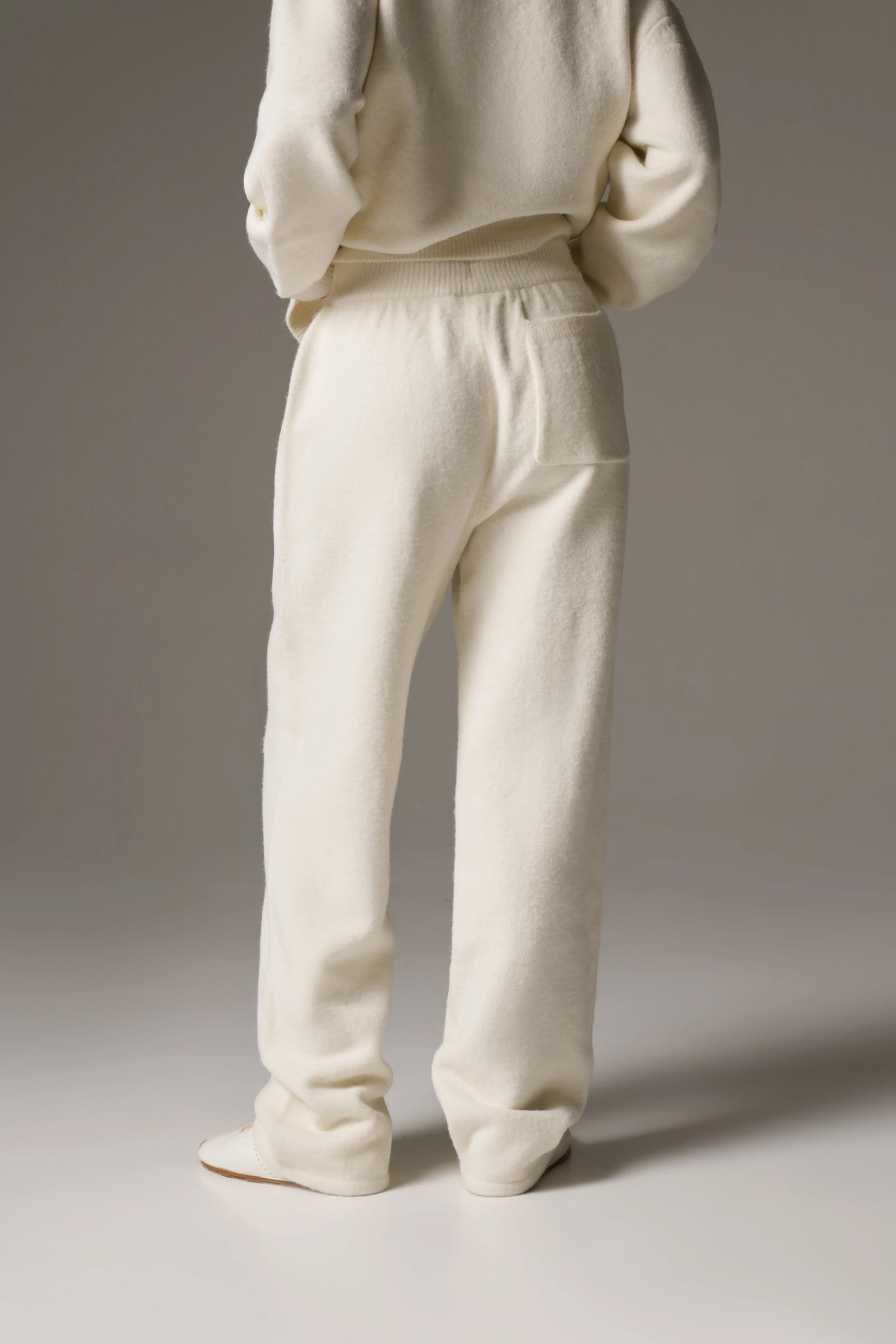 MONOGRAM KNITTED JOGGERS - OFF WHITE sold by The Couture Club product image thumbnail 5