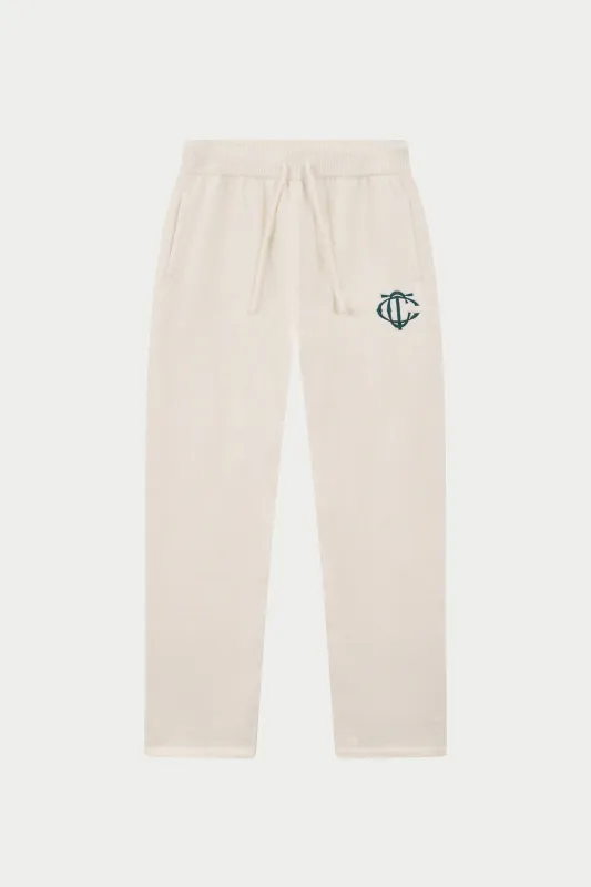 MONOGRAM KNITTED JOGGERS - OFF WHITE made by The Couture Club