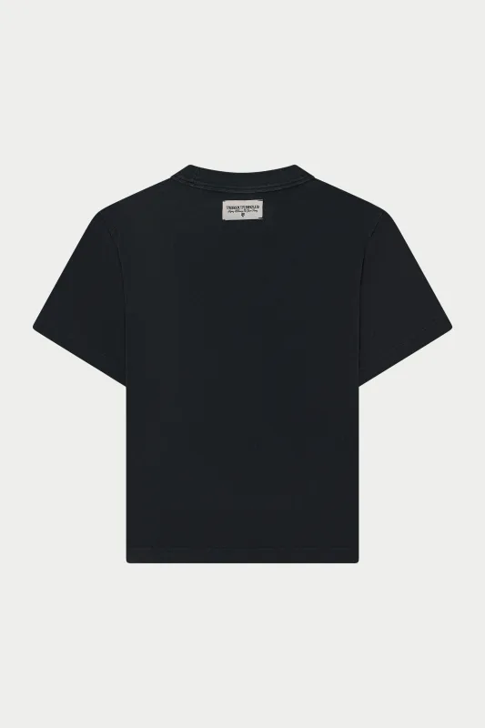 SHADOW PRINT EMBLEM T-SHIRT - WASHED BLACK sold by The Couture Club