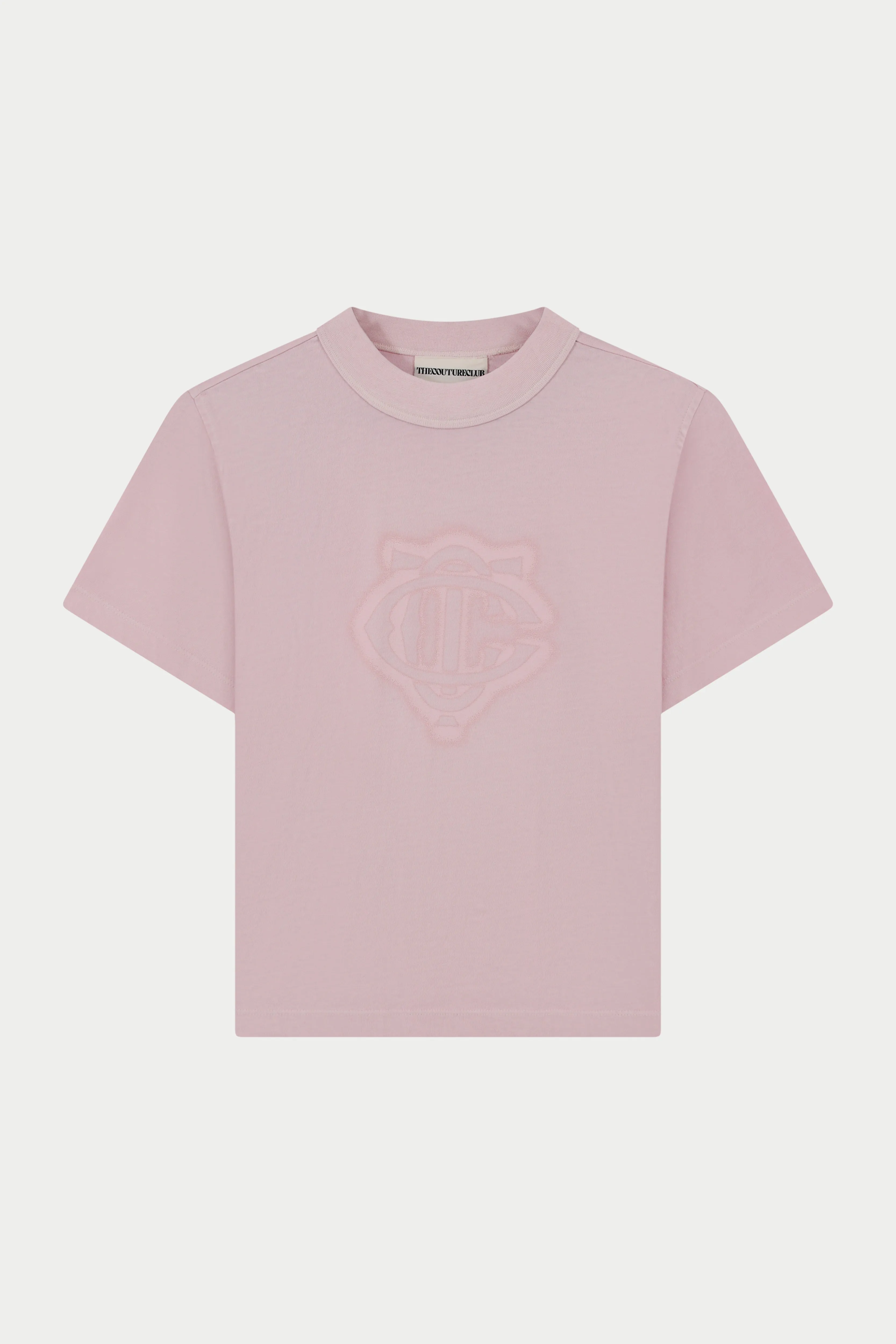 SHADOW PRINT EMBLEM T-SHIRT - WASHED PINK sold by The Couture Club