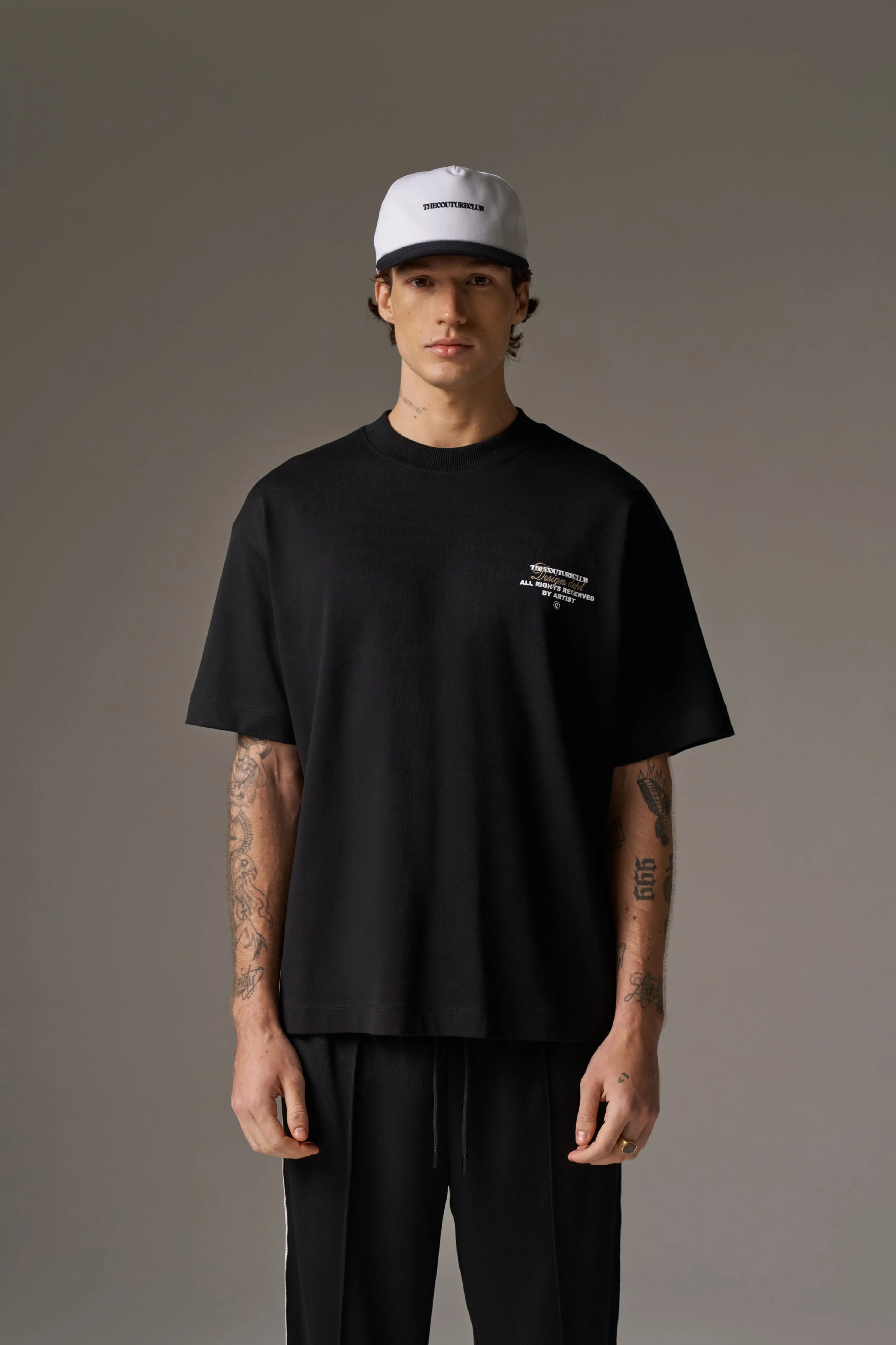DESIGN DEPARTMENT CHEST PRINT T-SHIRT - BLACK sold by The Couture Club product image thumbnail 2