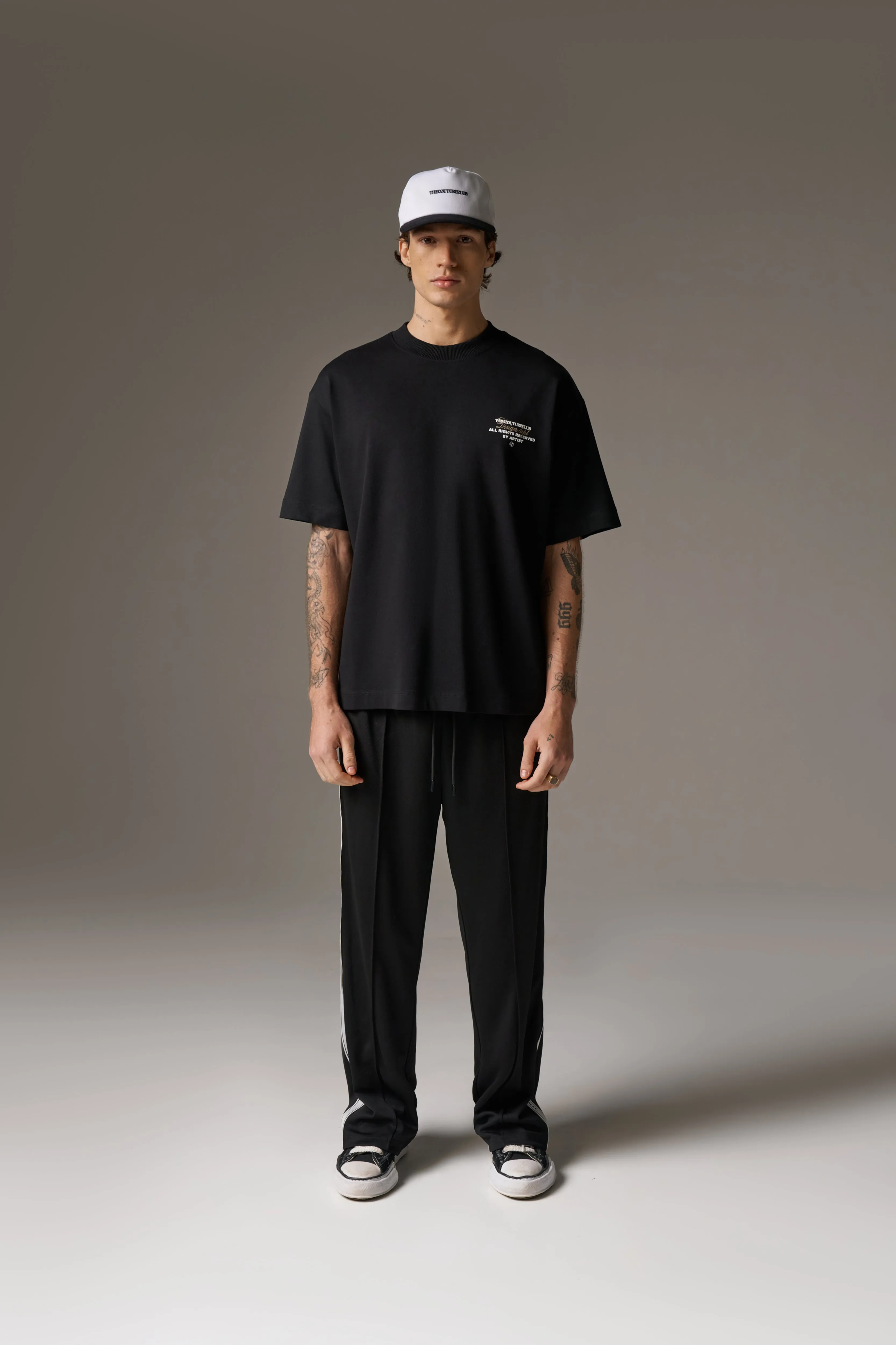 DESIGN DEPARTMENT CHEST PRINT T-SHIRT - BLACK sold by The Couture Club product image thumbnail 3