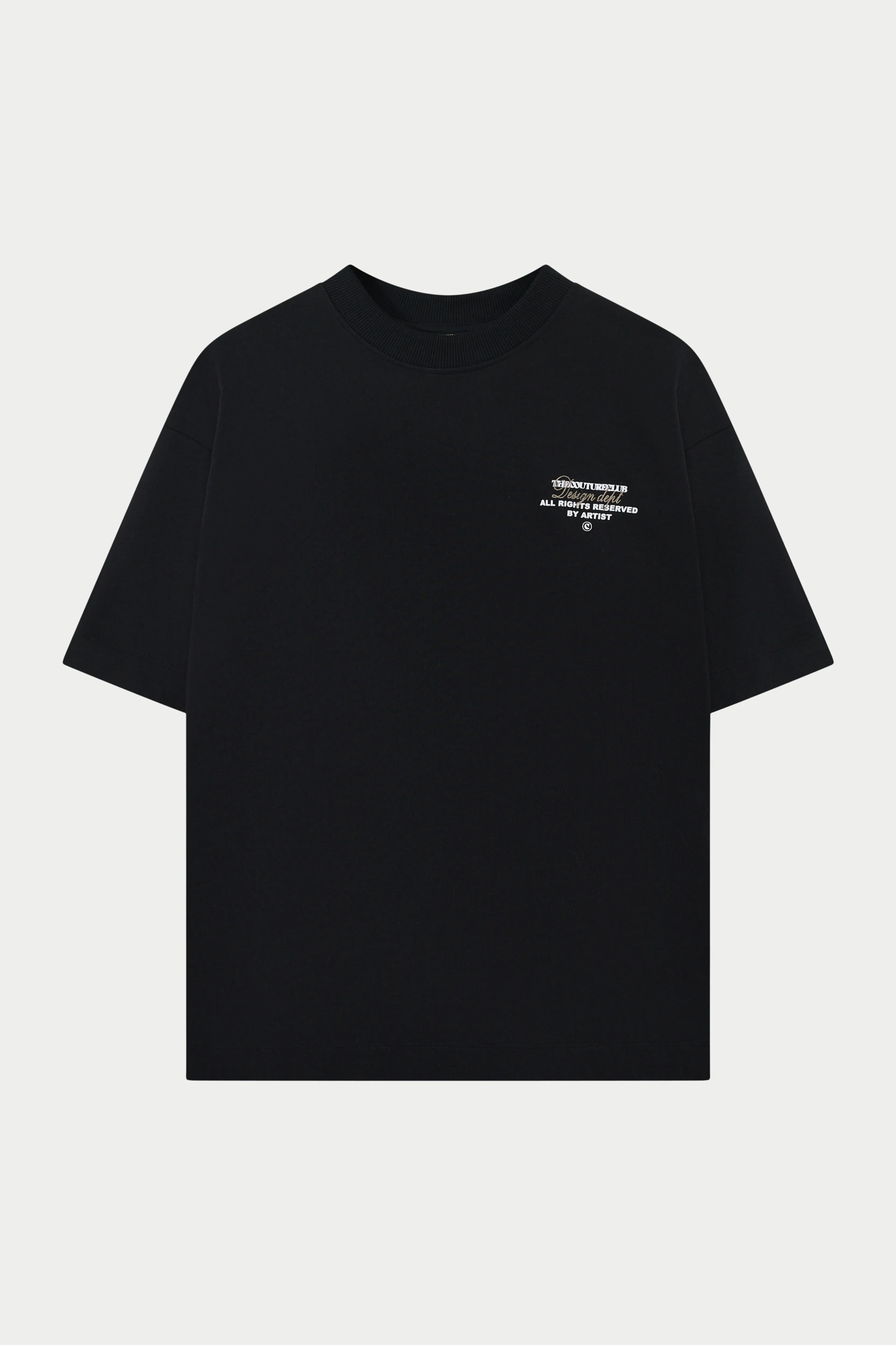 DESIGN DEPARTMENT CHEST PRINT T-SHIRT - BLACK sold by The Couture Club