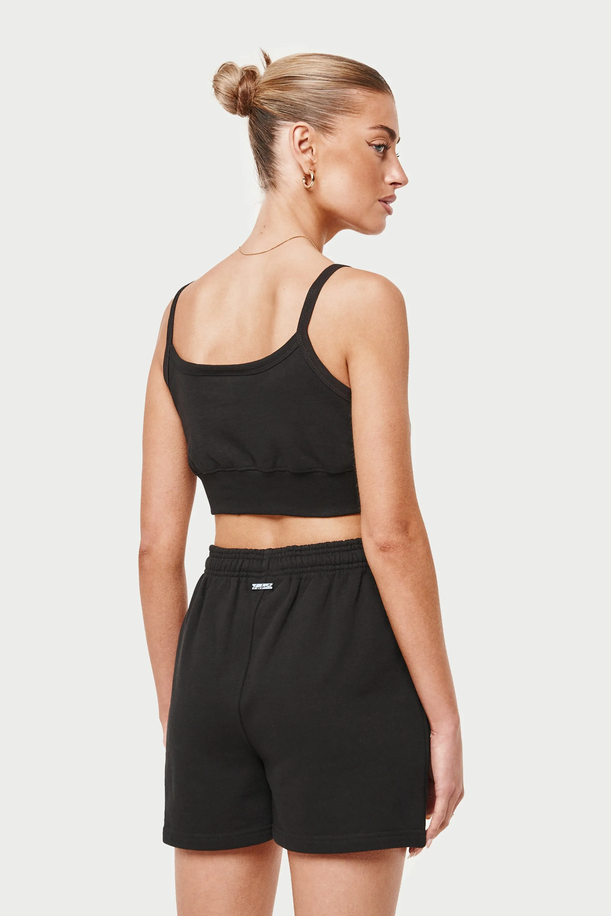 JERSEY LOGO CROP TOP - BLACK sold by The Couture Club product image thumbnail 5