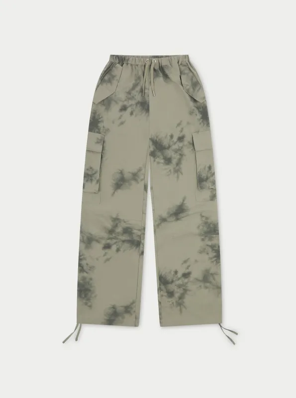 DRAPED CAMO OVERSIZED CARGOS - BEIGE sold by The Couture Club