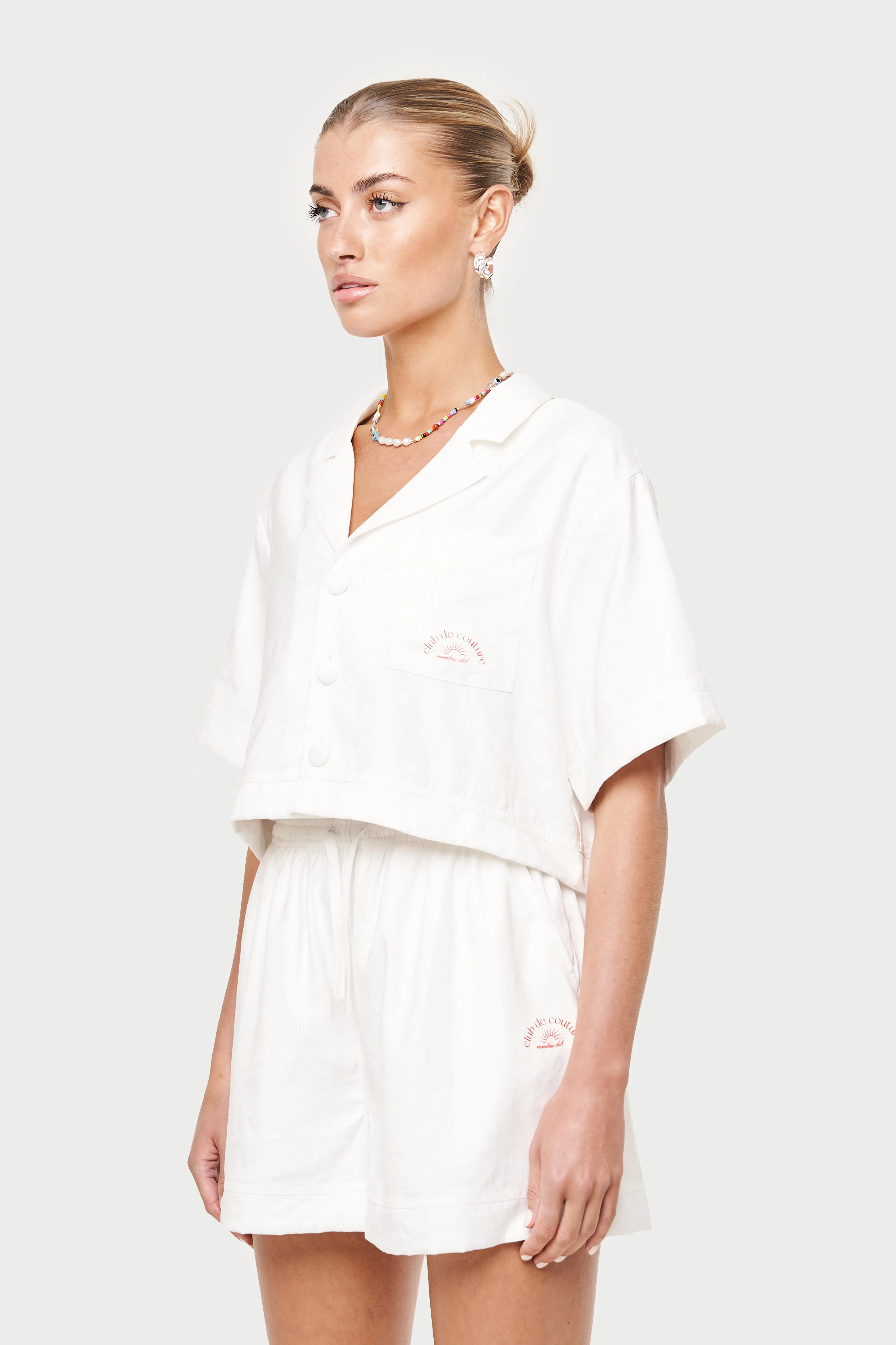 CLUB DE COUTURE RESORT SHIRT - WHITE sold by The Couture Club product image thumbnail 4