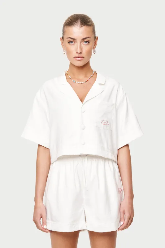 CLUB DE COUTURE RESORT SHIRT - WHITE made by The Couture Club