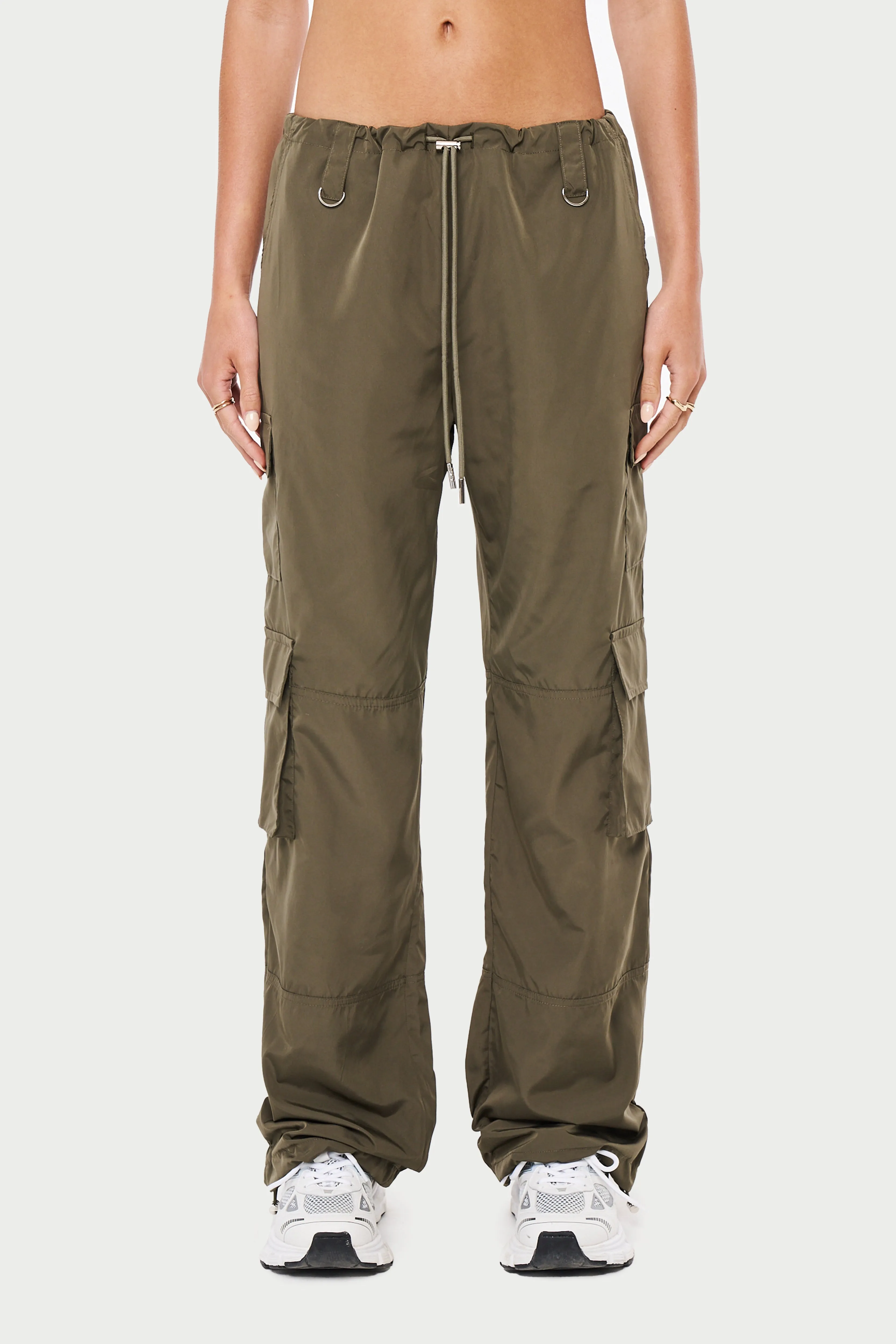 MULTI POCKET OVERSIZED CARGOS - KHAKI sold by The Couture Club product image thumbnail 4