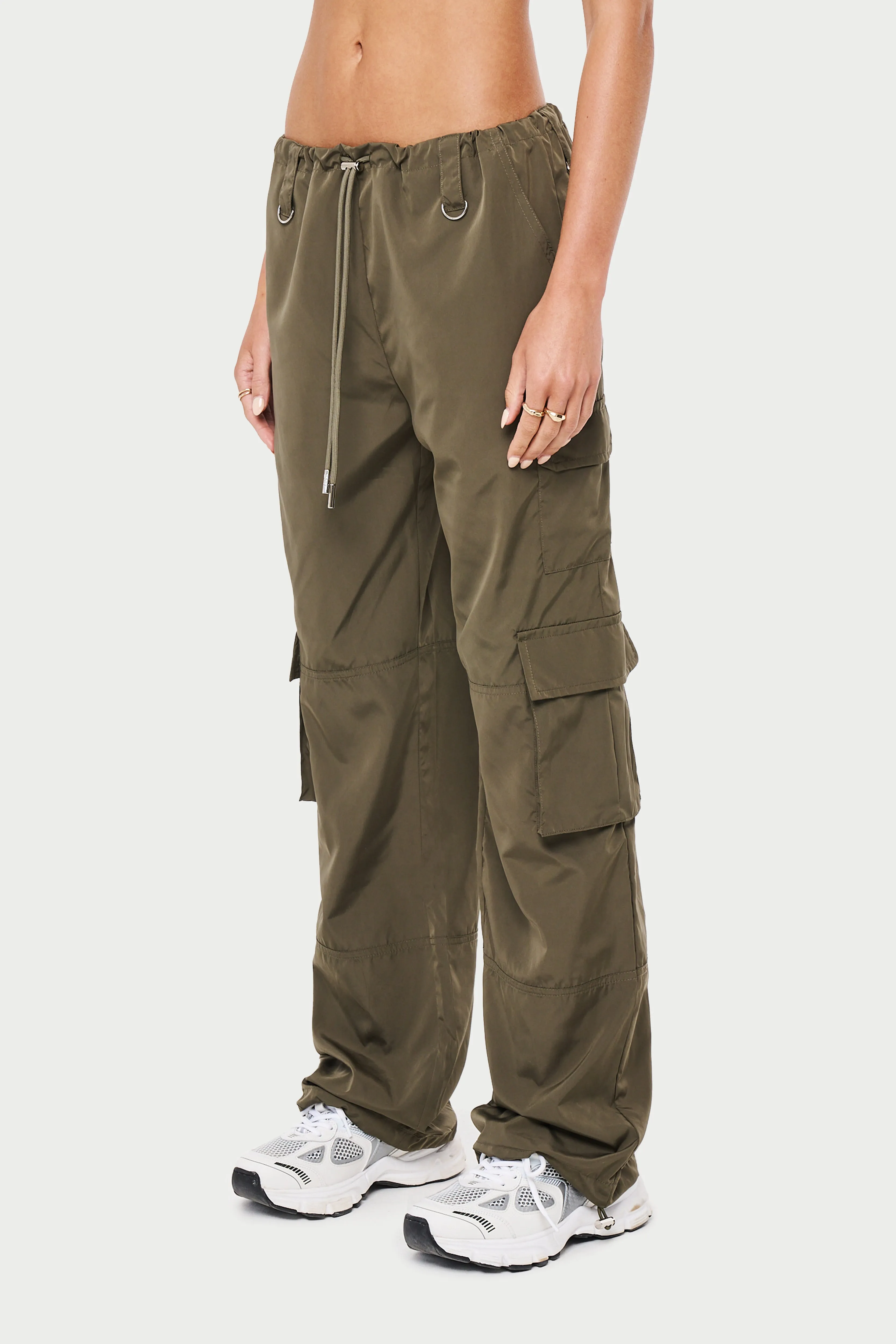 MULTI POCKET OVERSIZED CARGOS - KHAKI sold by The Couture Club product image thumbnail 2