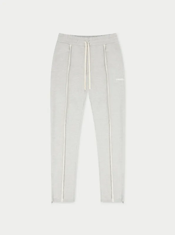 RAW SEAM STRAIGHT LEG JOGGERS - GREY MARL sold by The Couture Club