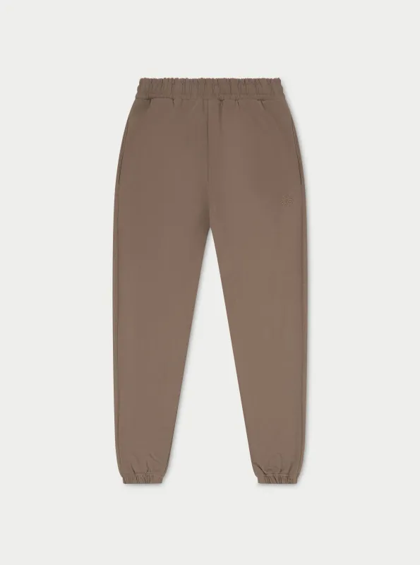 EMBLEM RELAXED JOGGERS - BROWN sold by The Couture Club