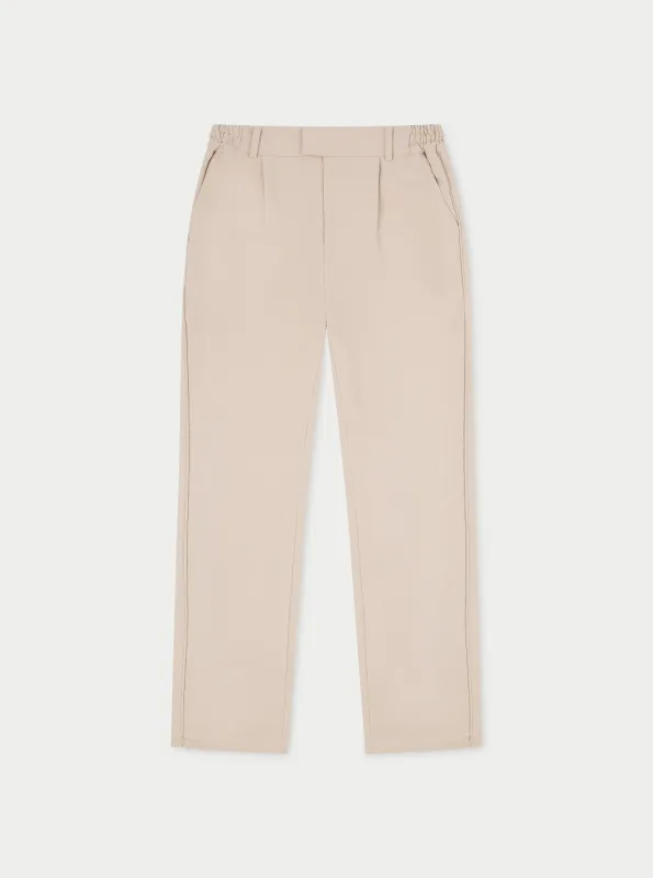 ULTIMATE SPLIT HEM SMART PANT - BEIGE sold by The Couture Club