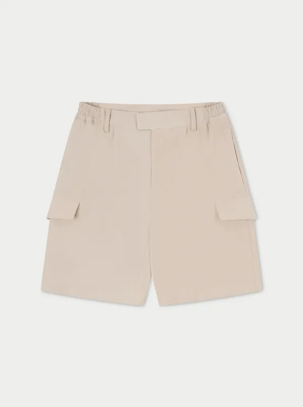 SMART CARGO SHORT - BEIGE sold by The Couture Club