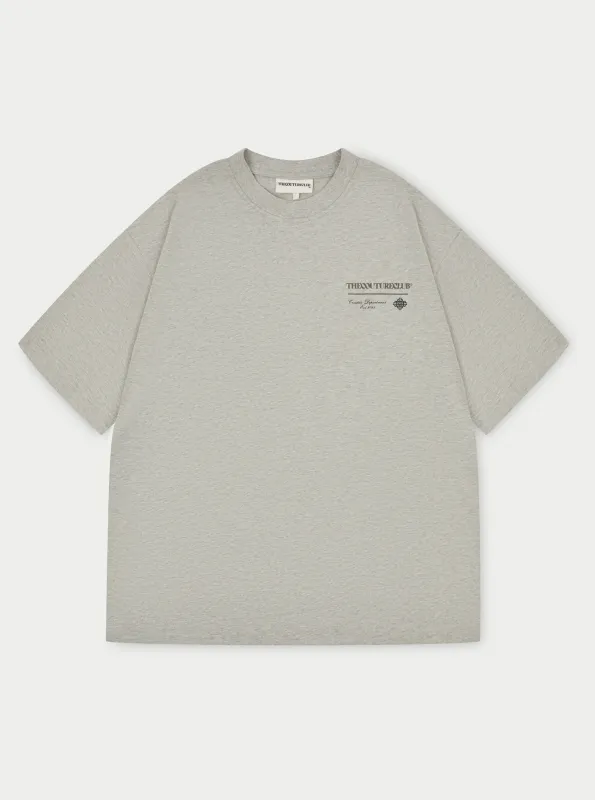SCRIPT MULTI GRAPHIC T-SHIRT - GREY MARL sold by The Couture Club