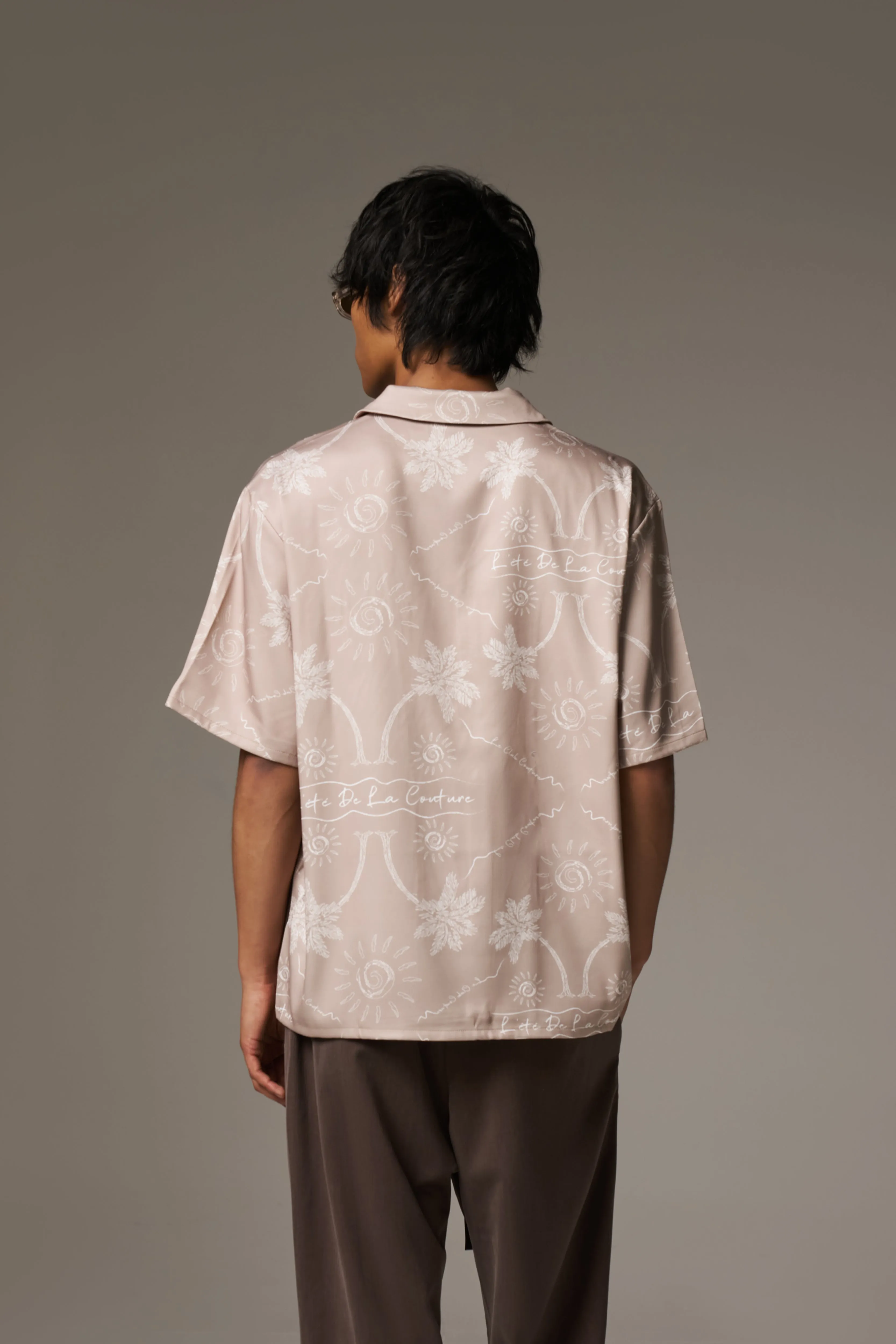 PALM PRINT SHIRT - BEIGE sold by The Couture Club product image thumbnail 5