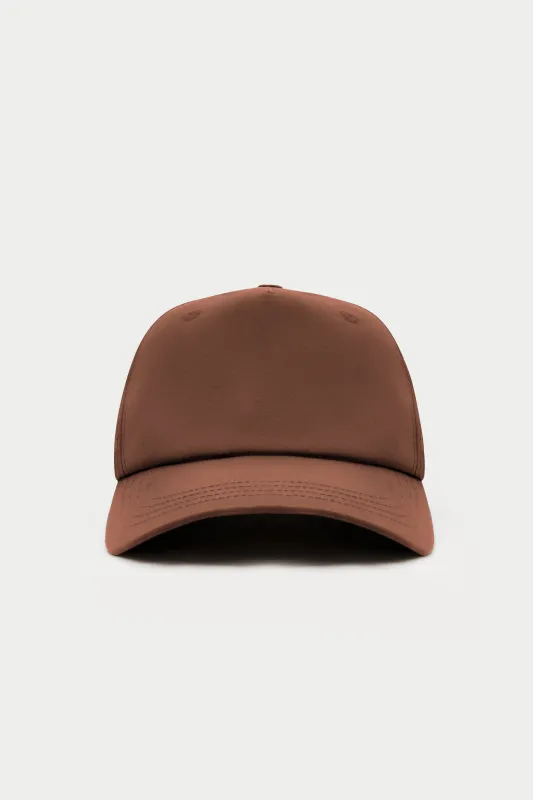 5 PANEL NYLON CAP - BROWN sold by The Couture Club