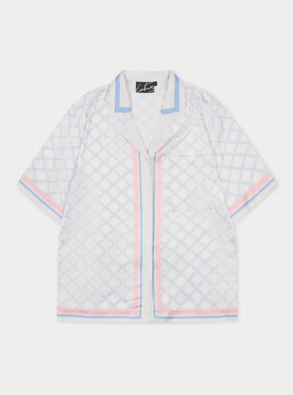 EMBLEM PRINT SHIRT - BLUE sold by The Couture Club