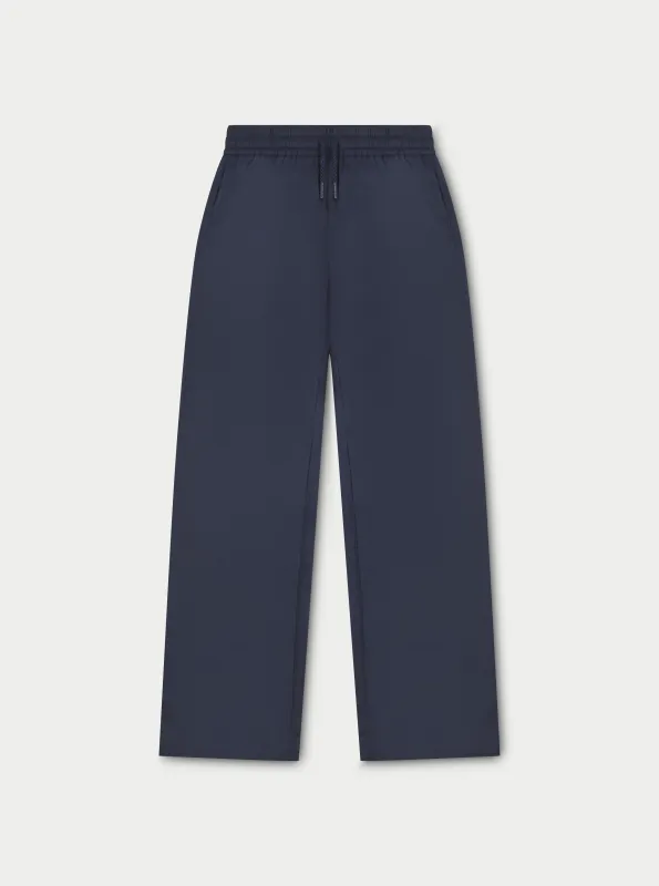 SATIN EMBLEM TROUSERS - NAVY sold by The Couture Club