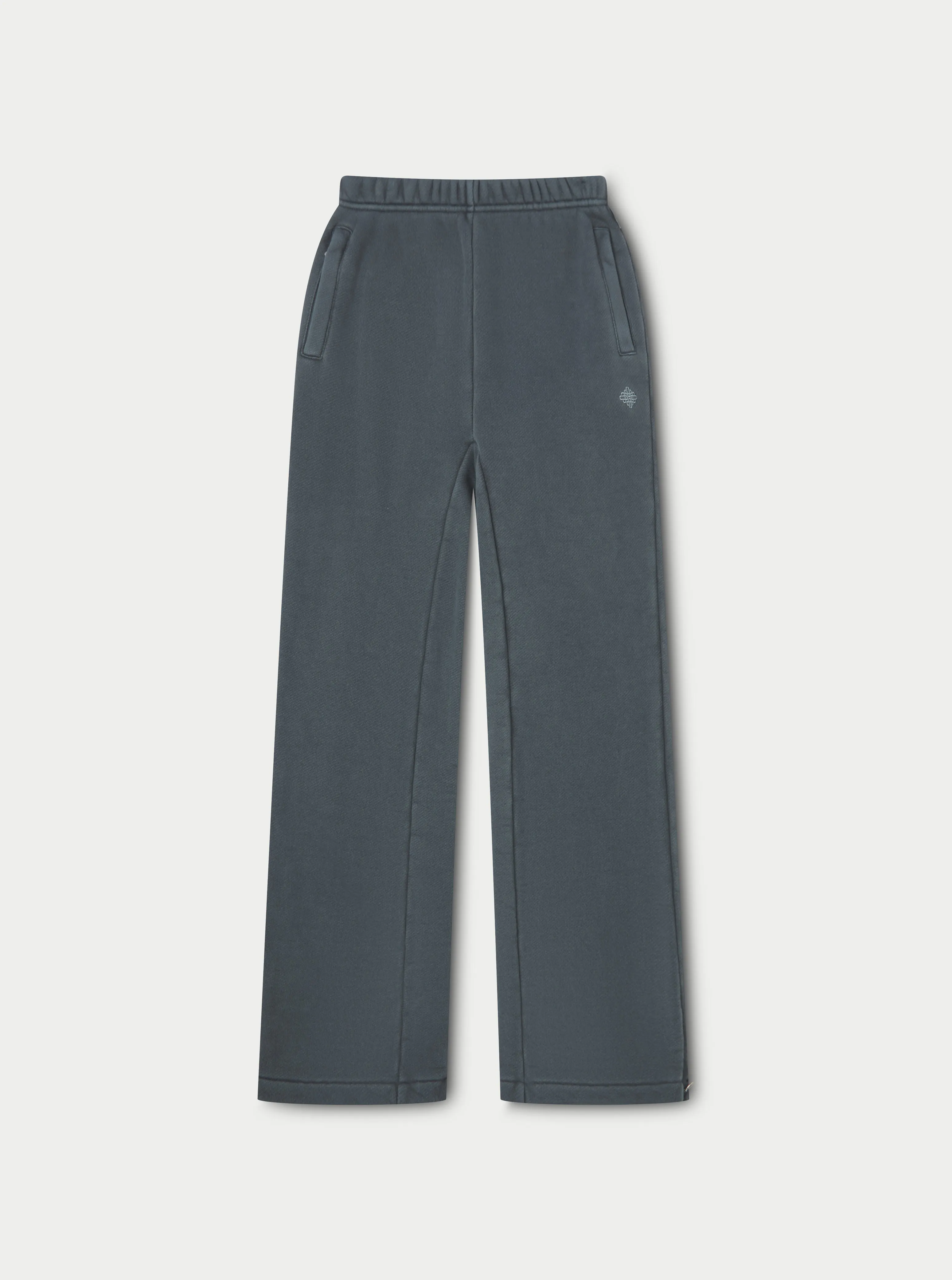 LAUNDERED CLASSICS STRAIGHT LEG JOGGERS - PETROL BLUE sold by The Couture Club