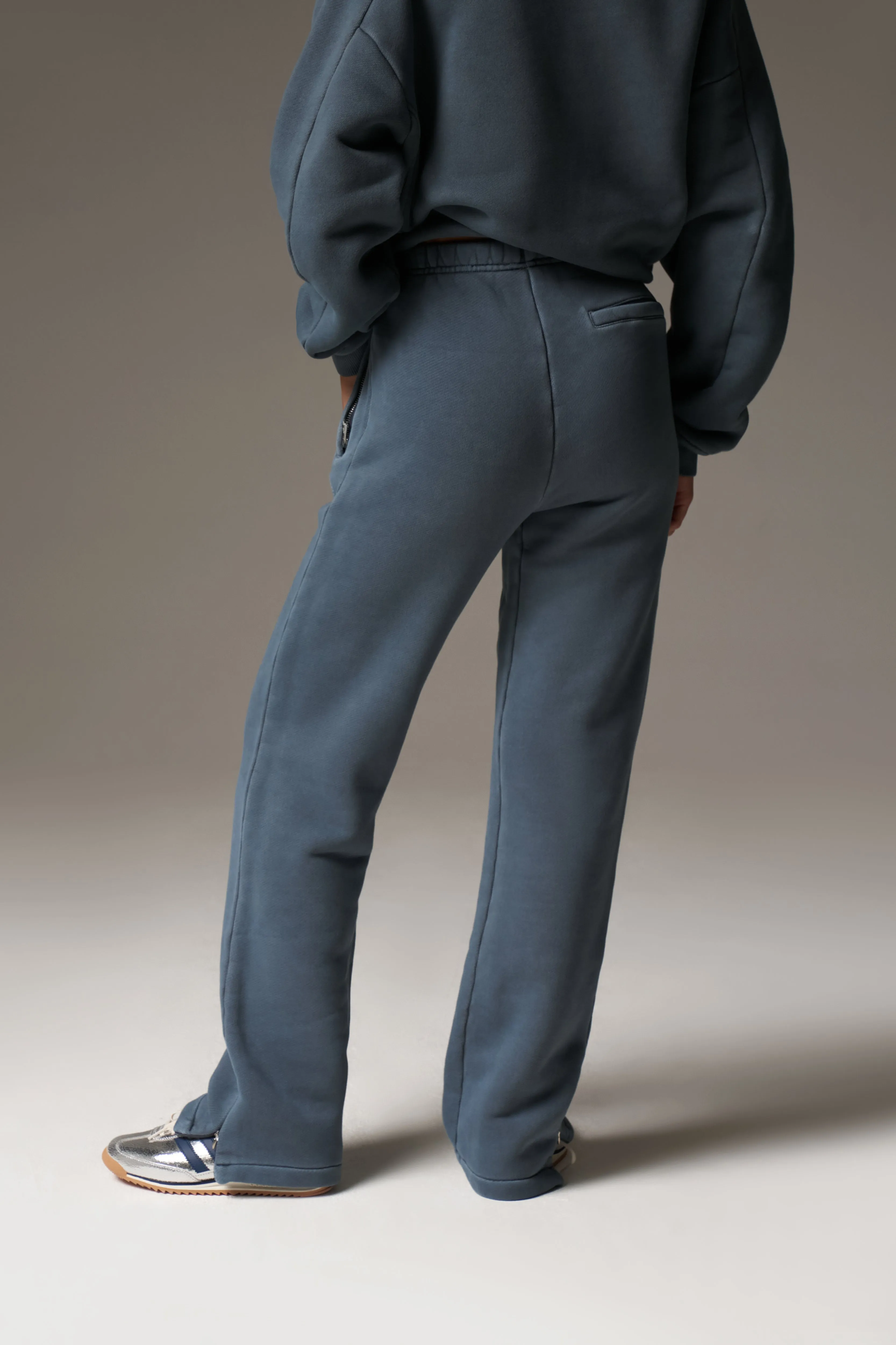 LAUNDERED CLASSICS STRAIGHT LEG JOGGERS - PETROL BLUE sold by The Couture Club product image thumbnail 5