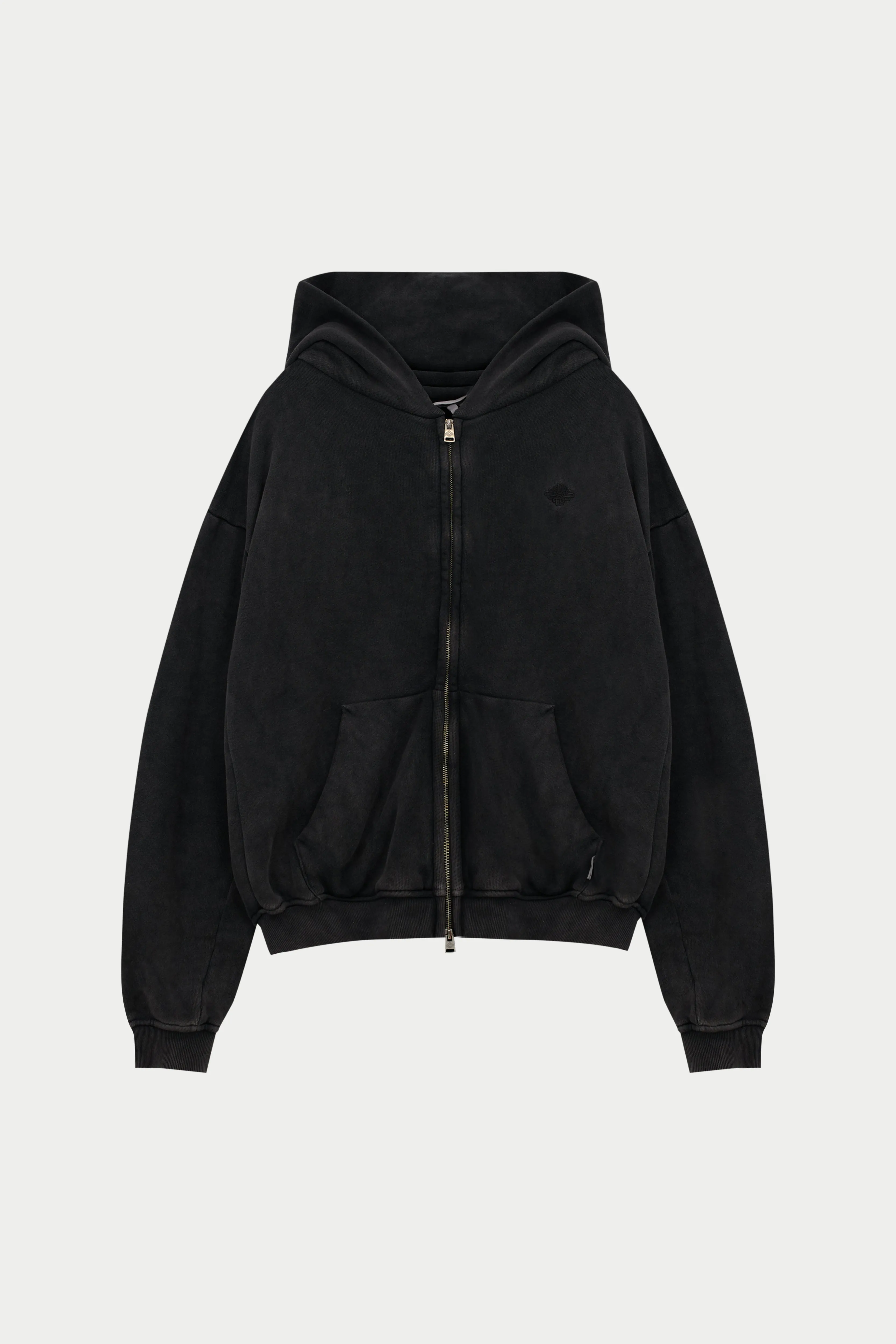 LAUNDERED CLASSICS ZIP THROUGH HOODIE - CHARCOAL sold by The Couture Club