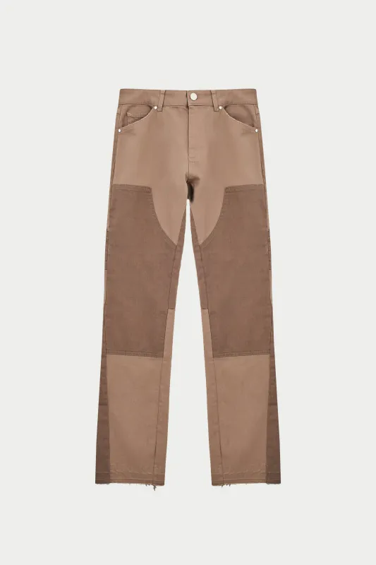 CANVAS CARPENTER TROUSER - BROWN sold by The Couture Club