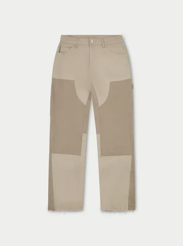 CANVAS CARPENTER TROUSER - BEIGE sold by The Couture Club