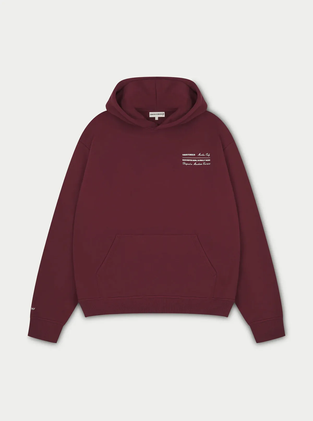MISSION STATEMENT RELAXED HOODIE - BURGUNDY sold by The Couture Club
