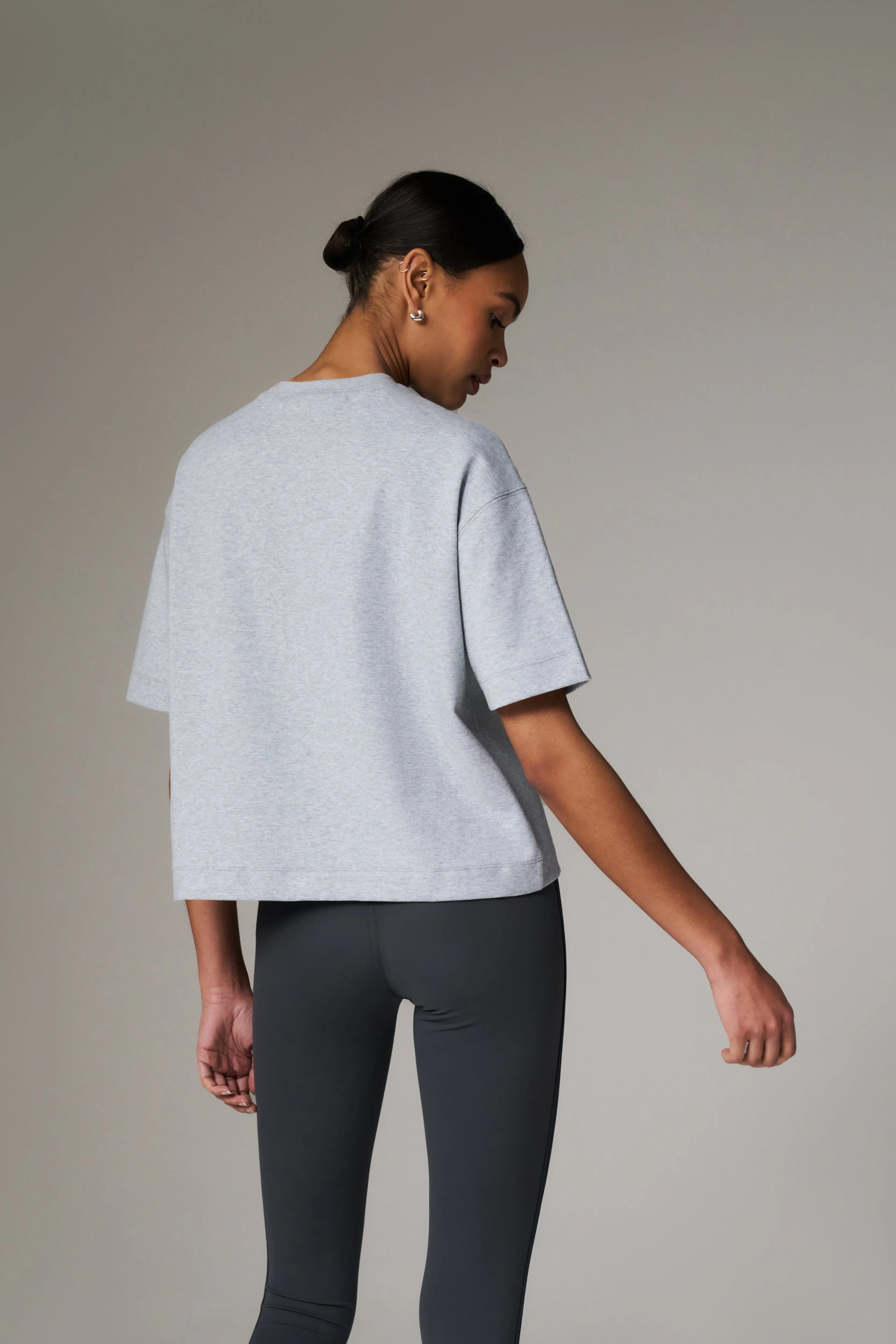 EMBLEM REGULAR FIT T-SHIRT - GREY MARL sold by The Couture Club product image thumbnail 5