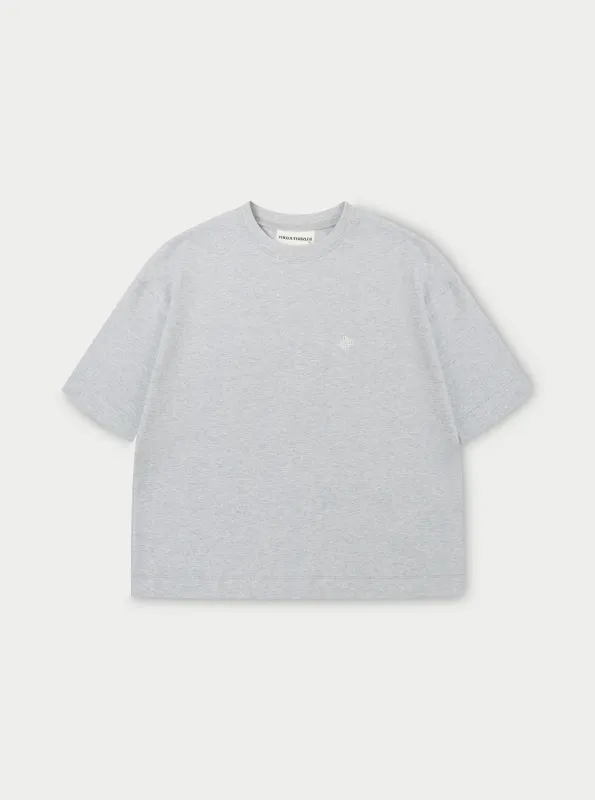 EMBLEM REGULAR FIT T-SHIRT - GREY MARL sold by The Couture Club