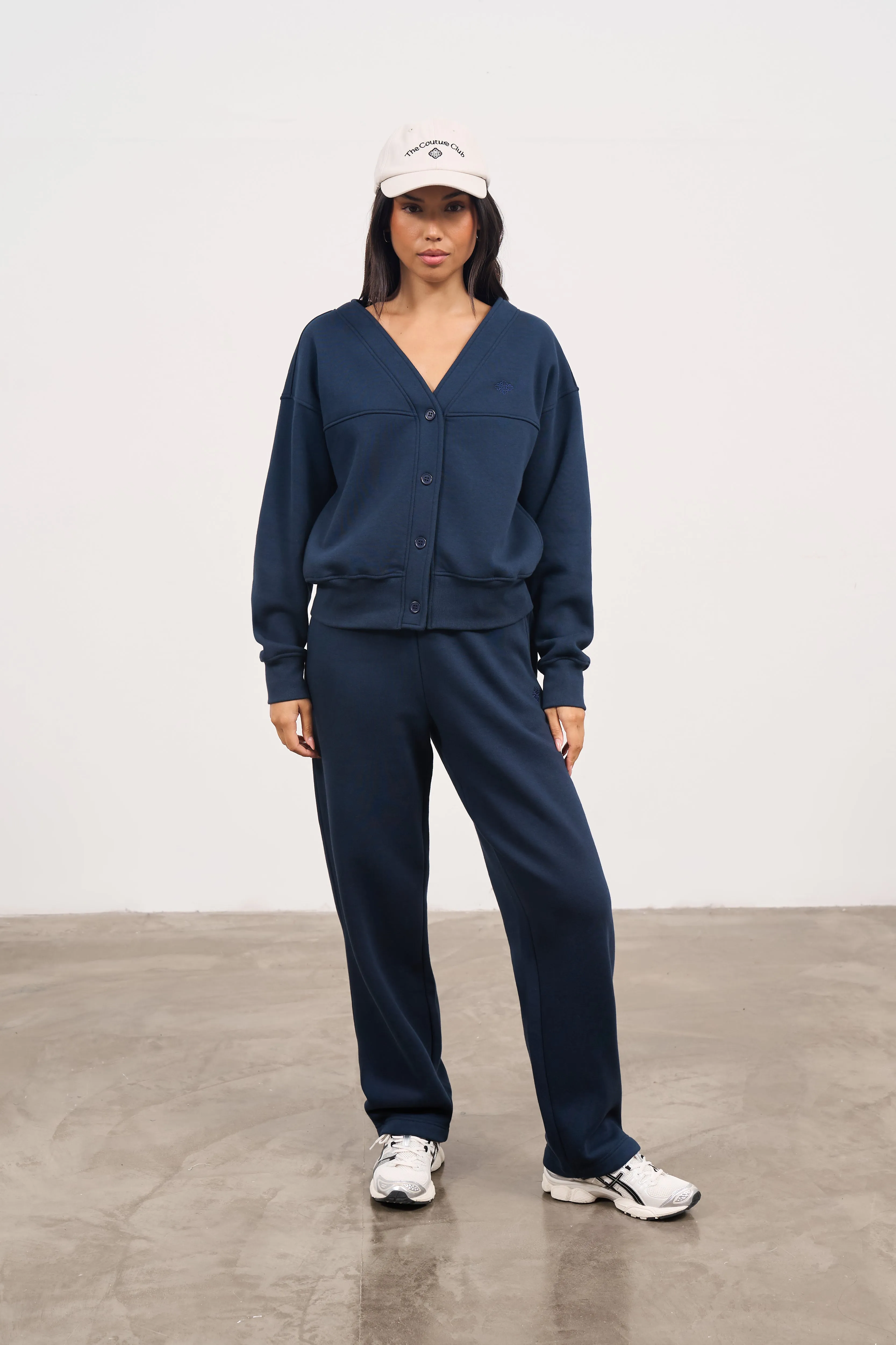 RELAXED TAPERED LEG JOGGERS - NAVY sold by The Couture Club product image thumbnail 2