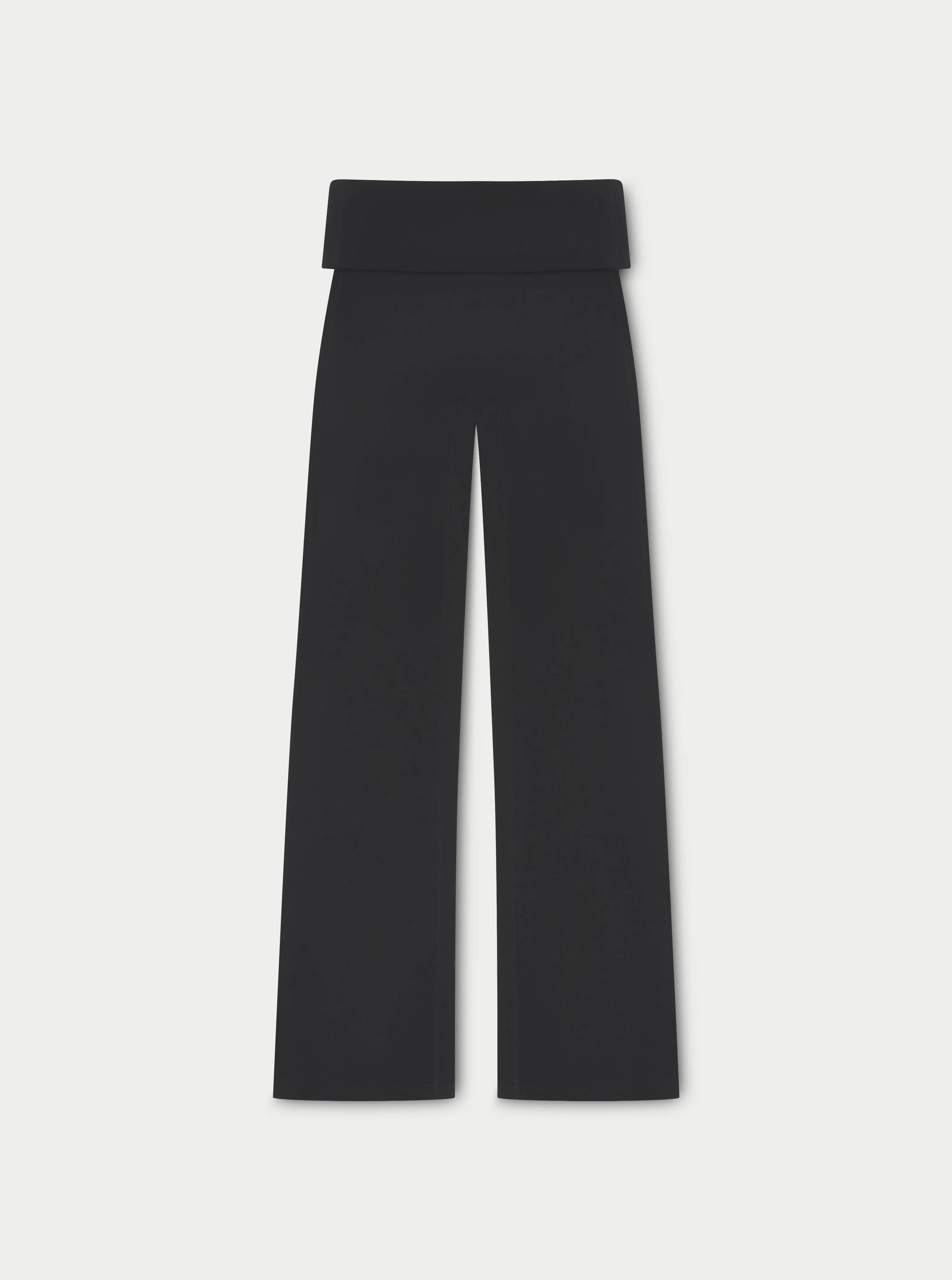 SCULPTING STRETCH FOLDOVER WAISTBAND YOGA PANTS - BLACK sold by The Couture Club