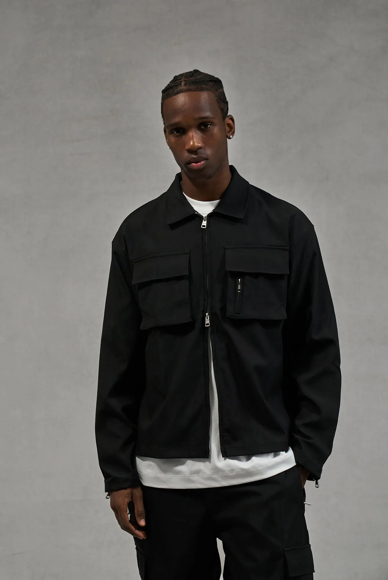 TECHNICAL LONG SLEEVE SHIRT - BLACK sold by The Couture Club product image thumbnail 2
