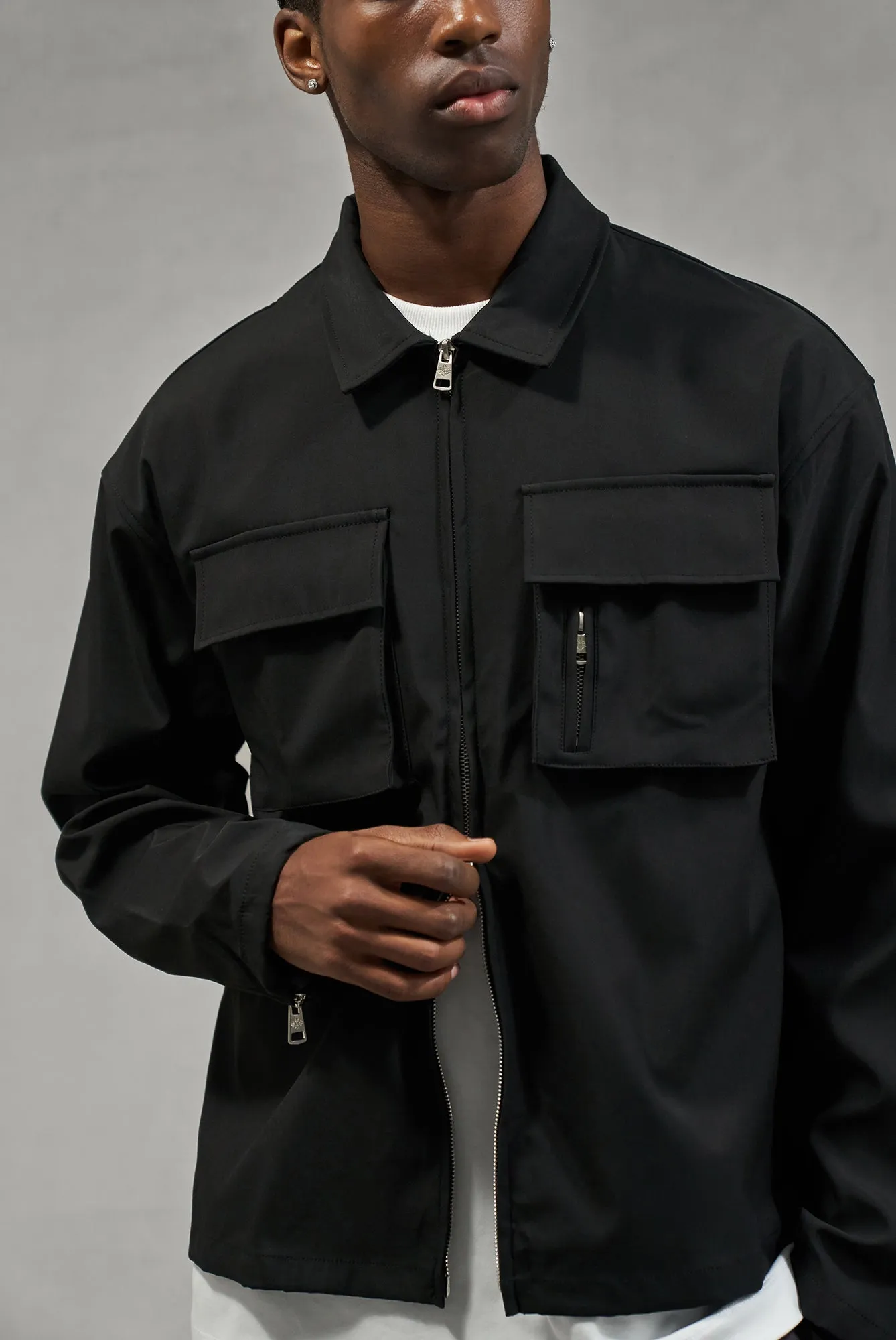 TECHNICAL LONG SLEEVE SHIRT - BLACK sold by The Couture Club product image thumbnail 4