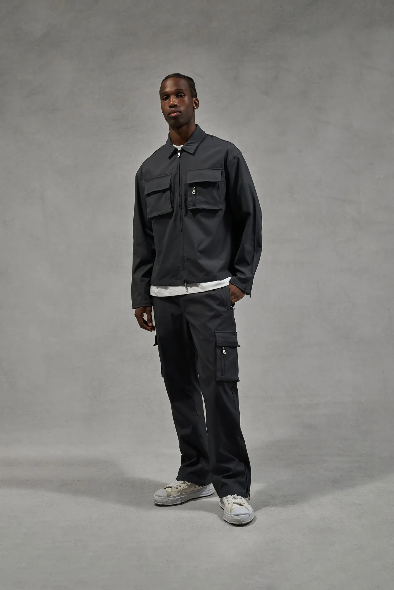 TECHNICAL CARGO TROUSER - GREY sold by The Couture Club product image thumbnail 3