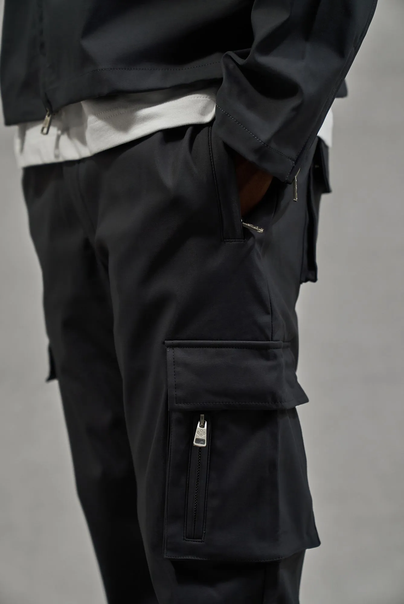 TECHNICAL CARGO TROUSER - GREY sold by The Couture Club product image thumbnail 5