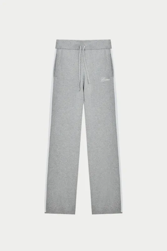 SIDE STRIPE KNITTED JOGGER - GREY MARL sold by The Couture Club