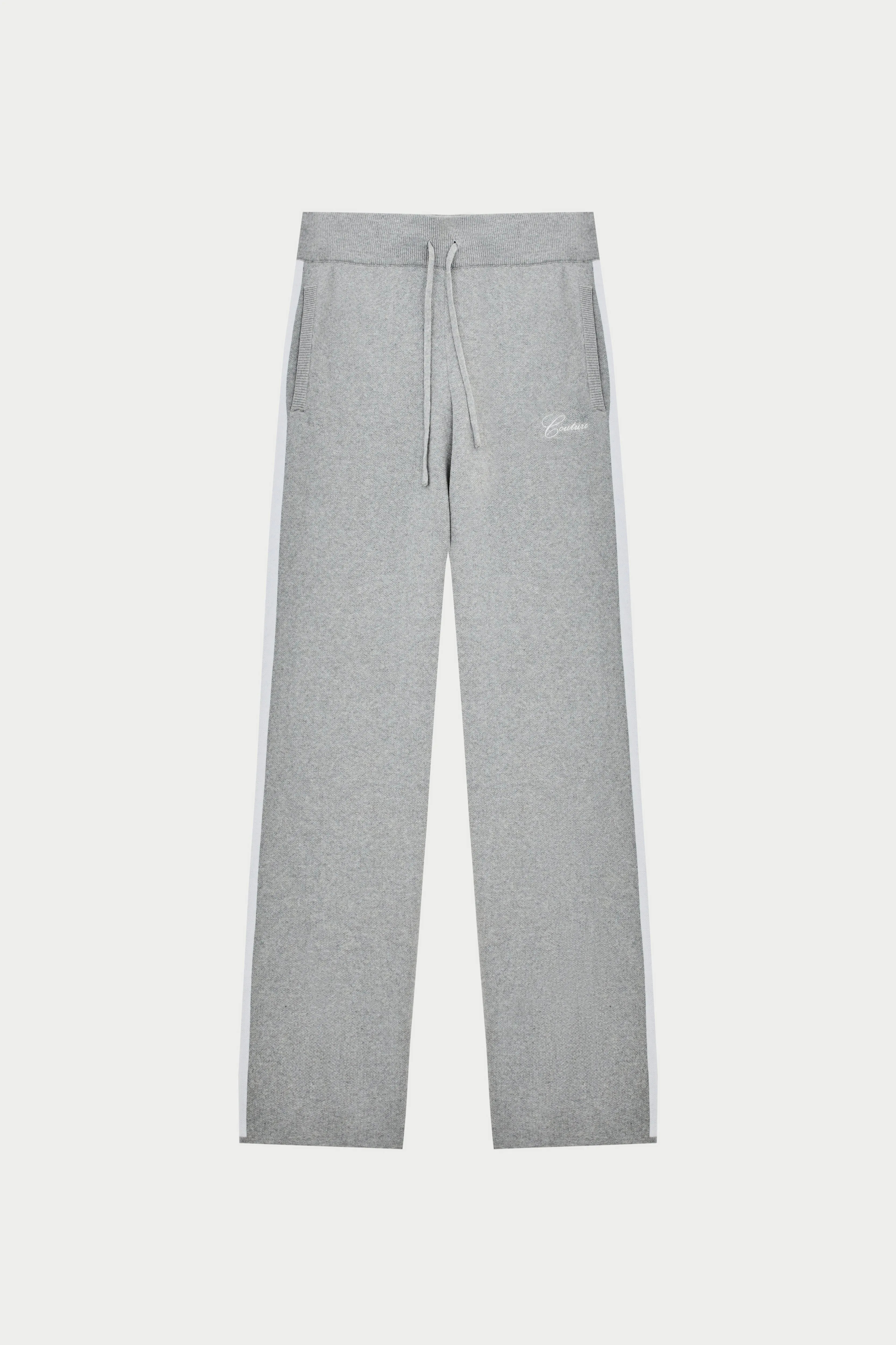 SIDE STRIPE KNITTED JOGGER - GREY MARL sold by The Couture Club