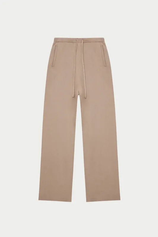 KNITTED RELAXED JOGGERS - BEIGE sold by The Couture Club