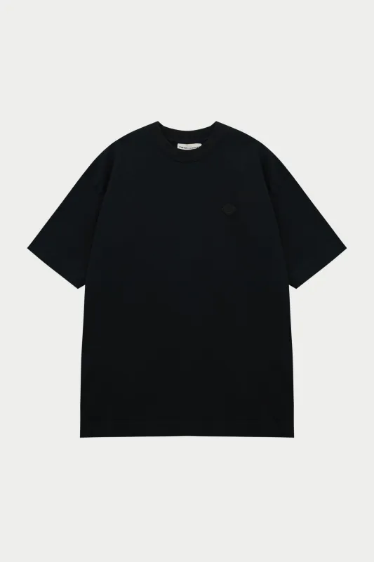 TONAL EMBLEM RELAXED T-SHIRT - BLACK sold by The Couture Club