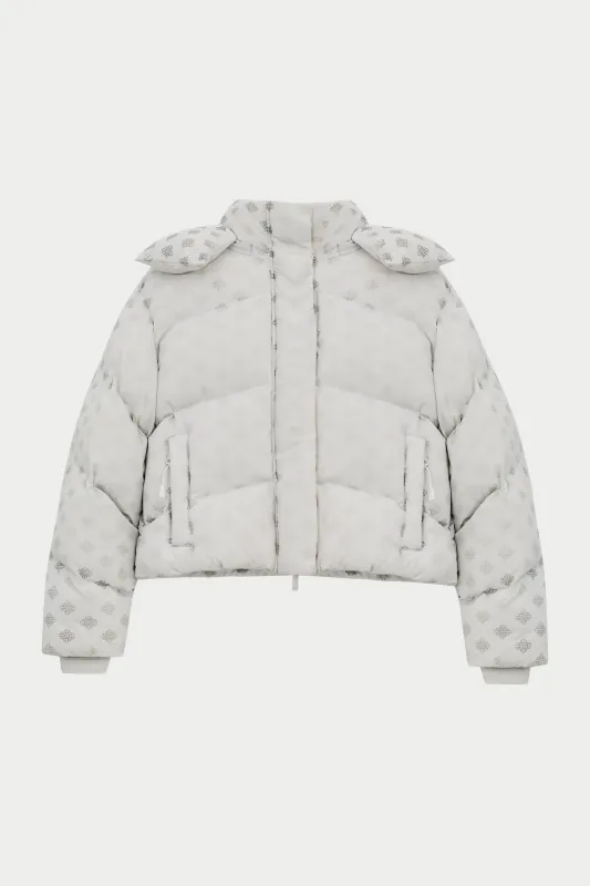 COLD REACTIVE EMBLEM PUFFER - OFF WHITE made by The Couture Club