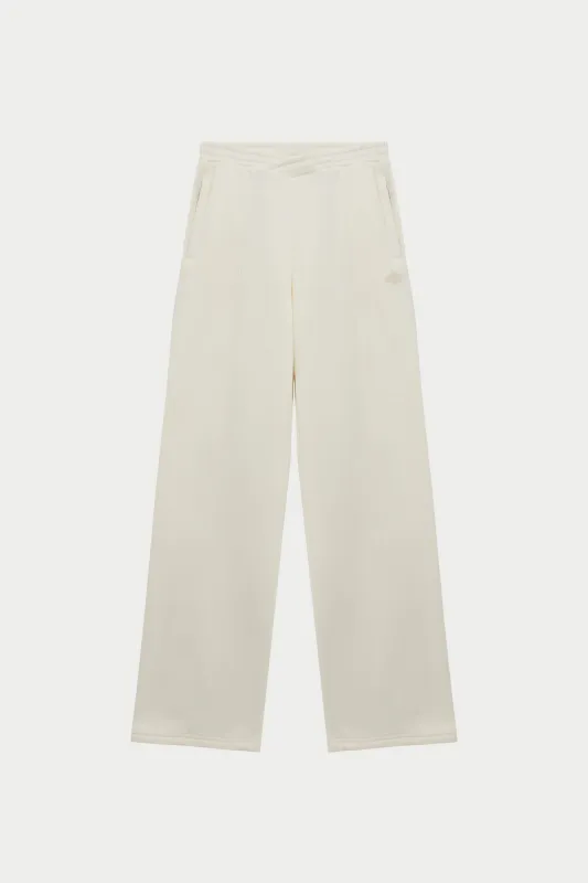 SEAM DETAIL CROSSOVER WAISTBAND JOGGERS - OFF WHITE made by The Couture Club