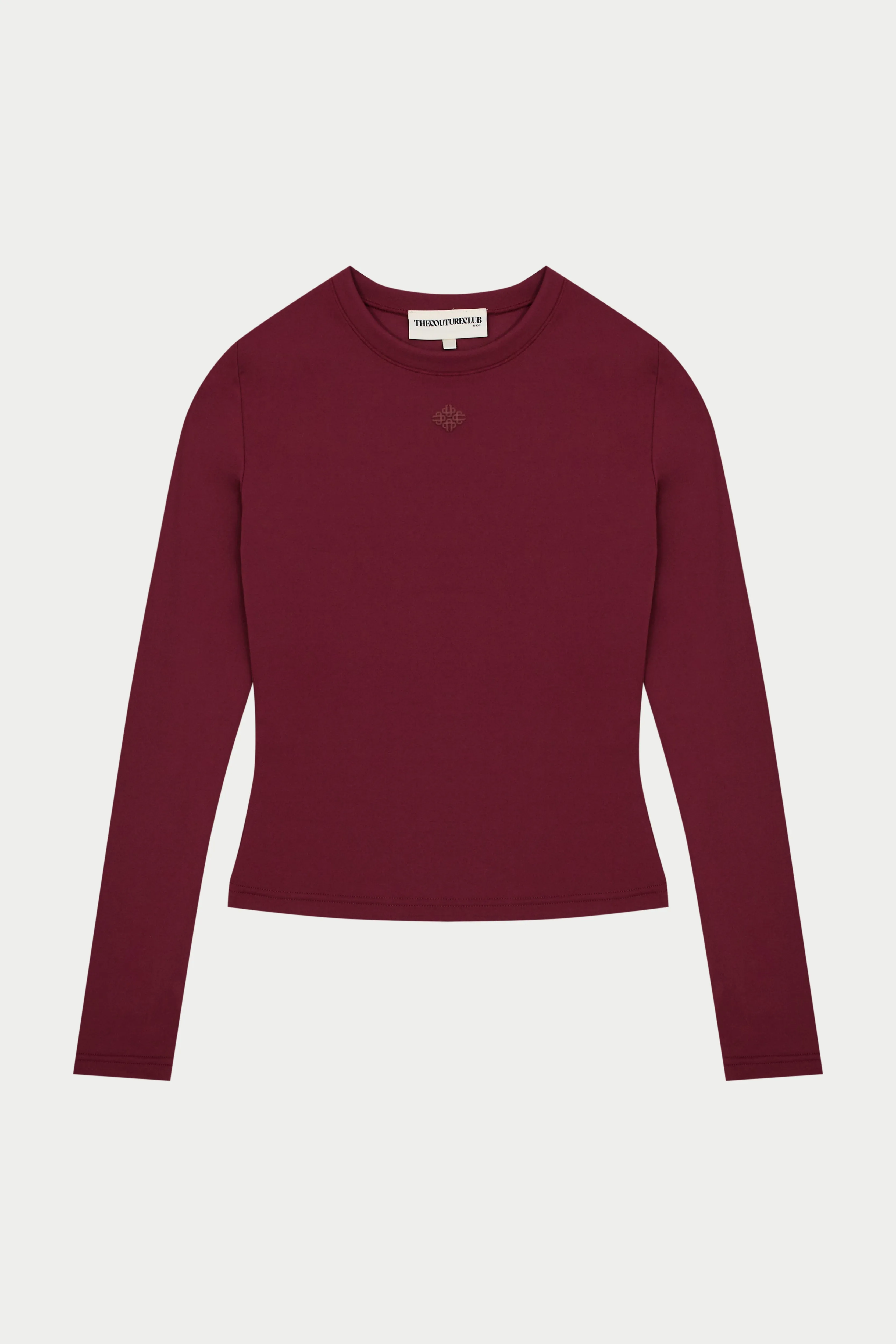 SCULPTING STRETCH LONG SLEEVE TOP - BURGUNDY sold by The Couture Club