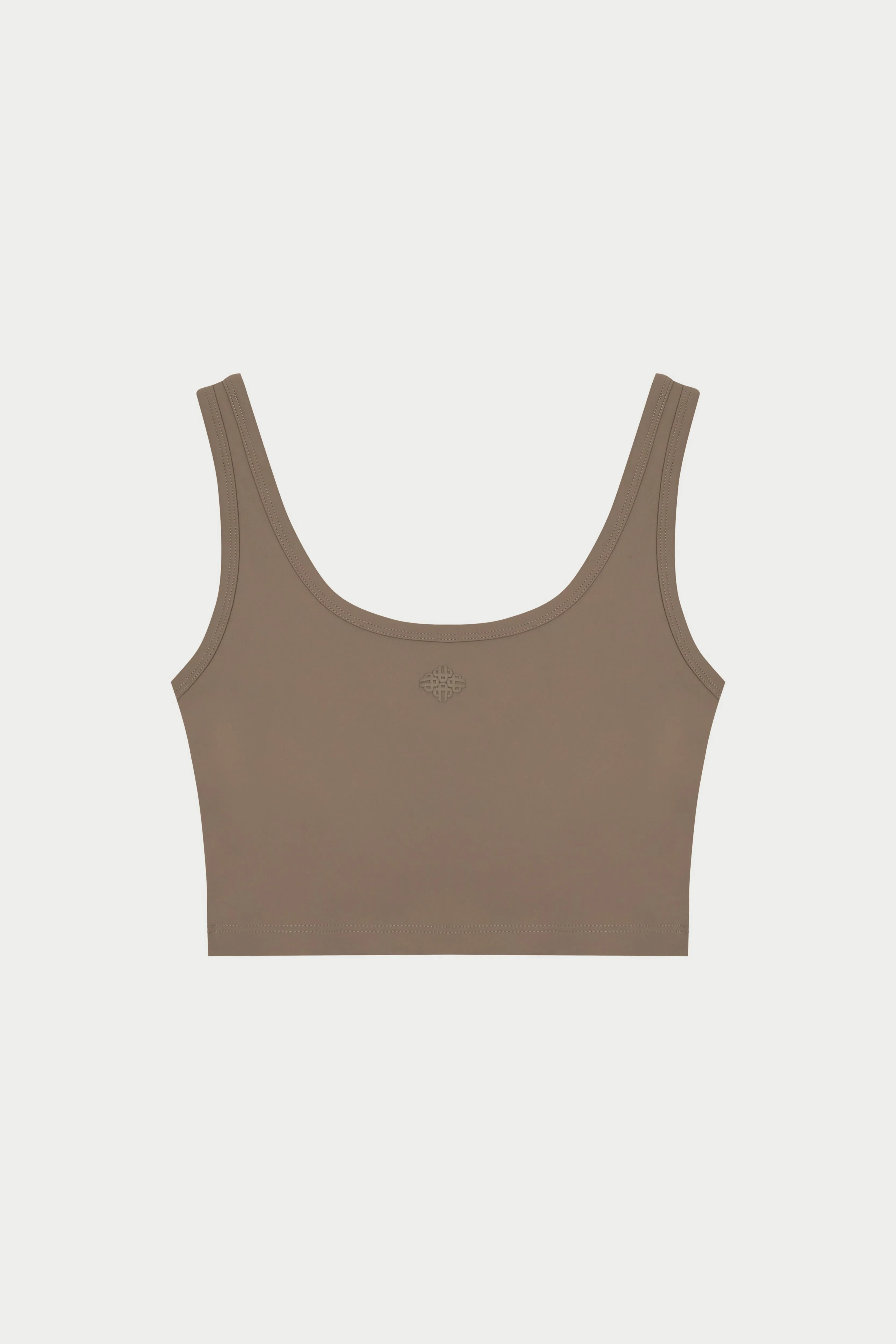 SCULPTING STRETCH EMBLEM SPORTS BRA - COCOA sold by The Couture Club