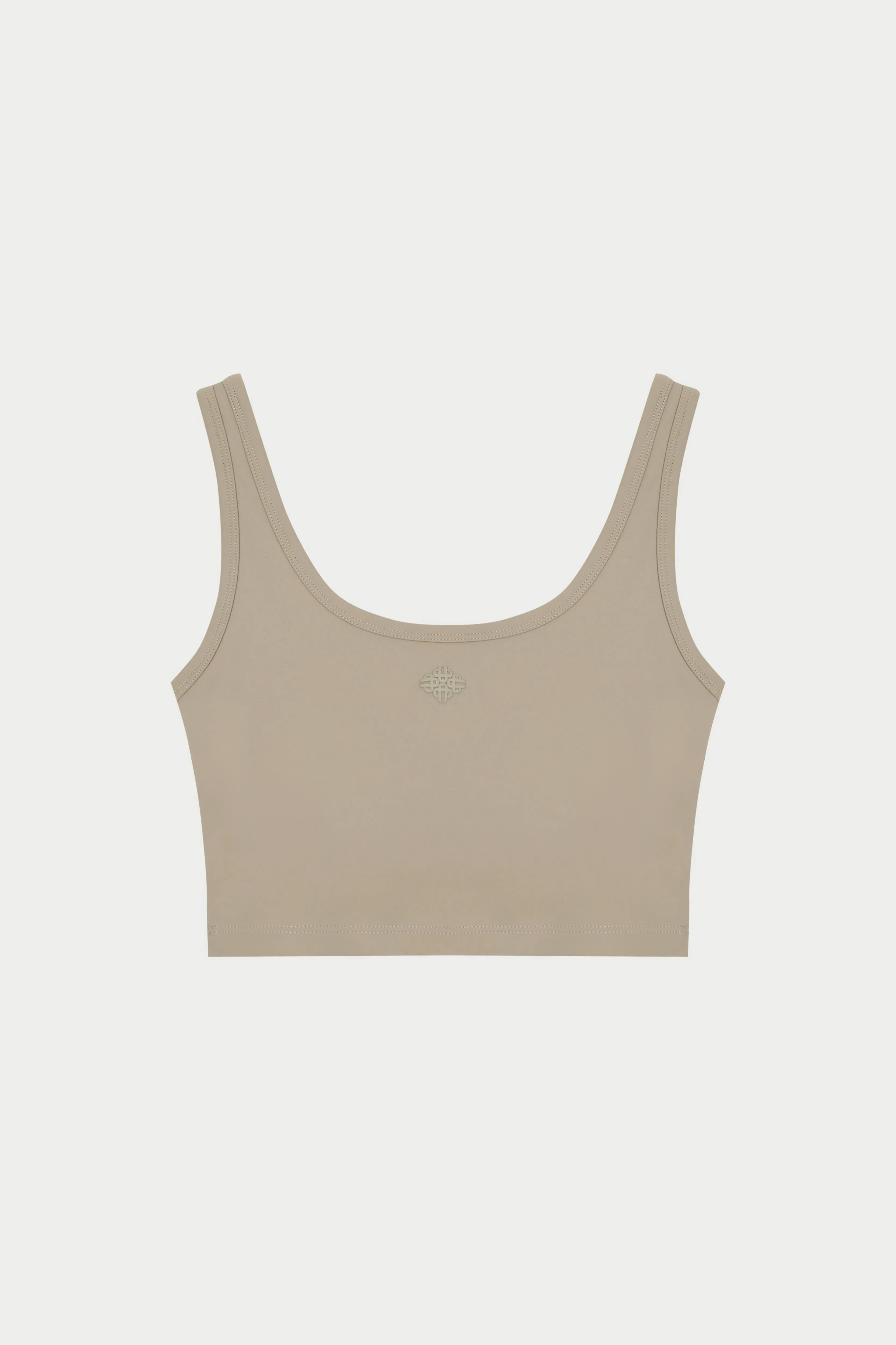 SCULPTING STRETCH EMBLEM SPORTS BRA - BEIGE sold by The Couture Club