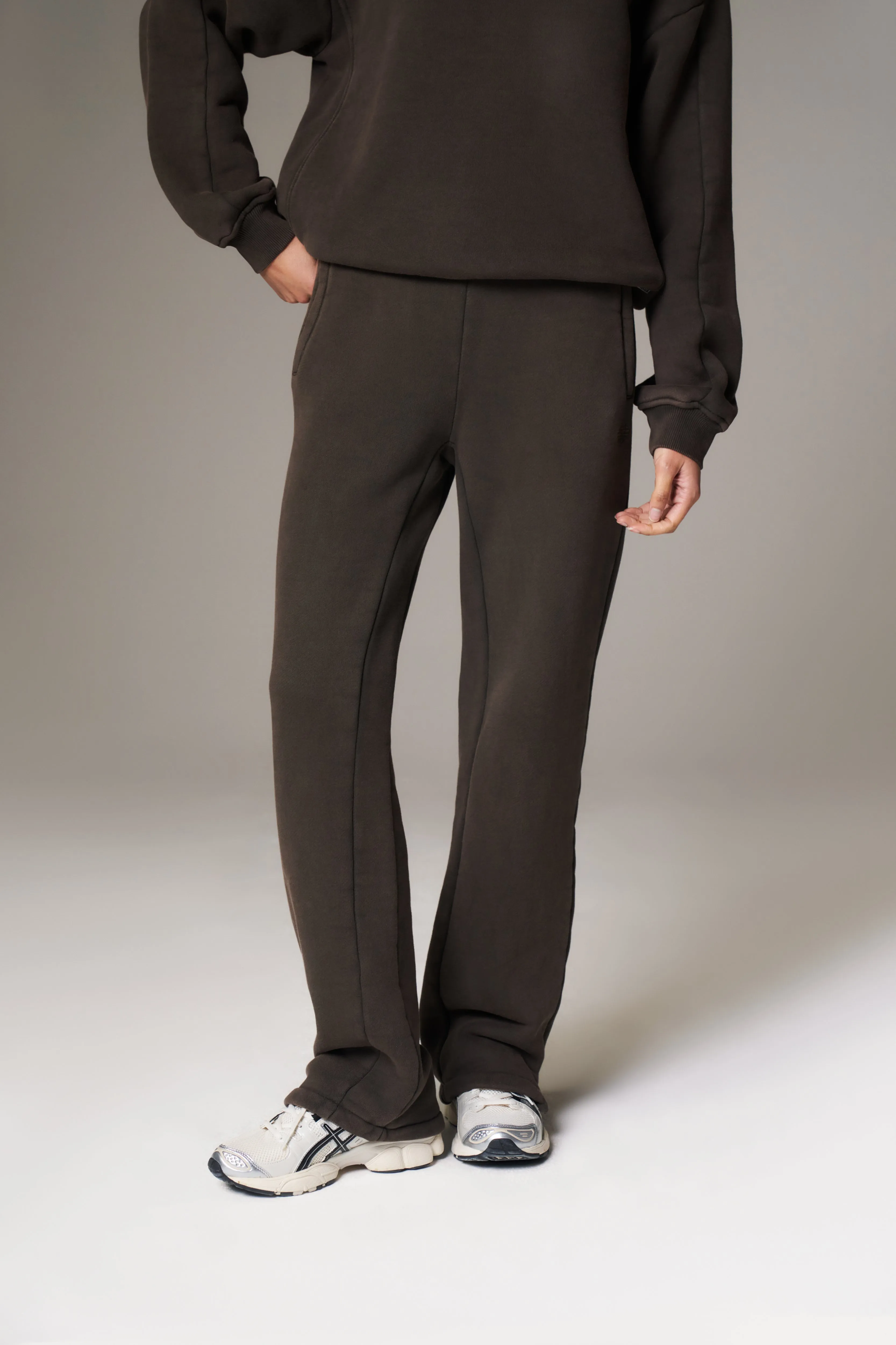 LAUNDERED CLASSICS STRAIGHT LEG JOGGERS - WASHED BROWN sold by The Couture Club product image thumbnail 2