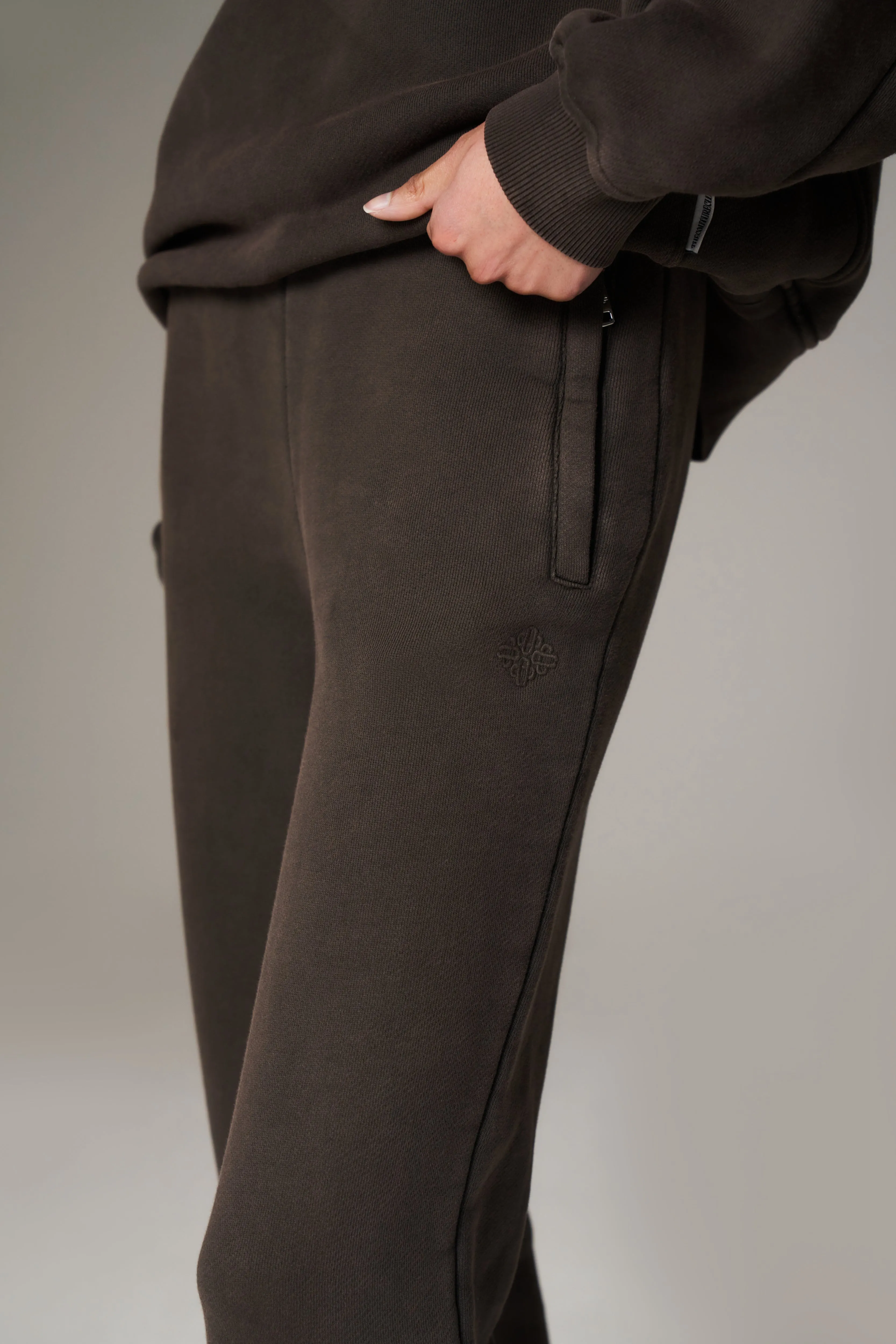 LAUNDERED CLASSICS STRAIGHT LEG JOGGERS - WASHED BROWN sold by The Couture Club product image thumbnail 4