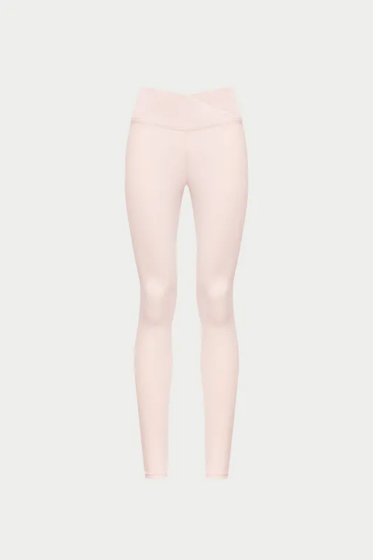 SCULPTING STRETCH CROSSOVER WAISTBAND LEGGINGS - PINK sold by The Couture Club